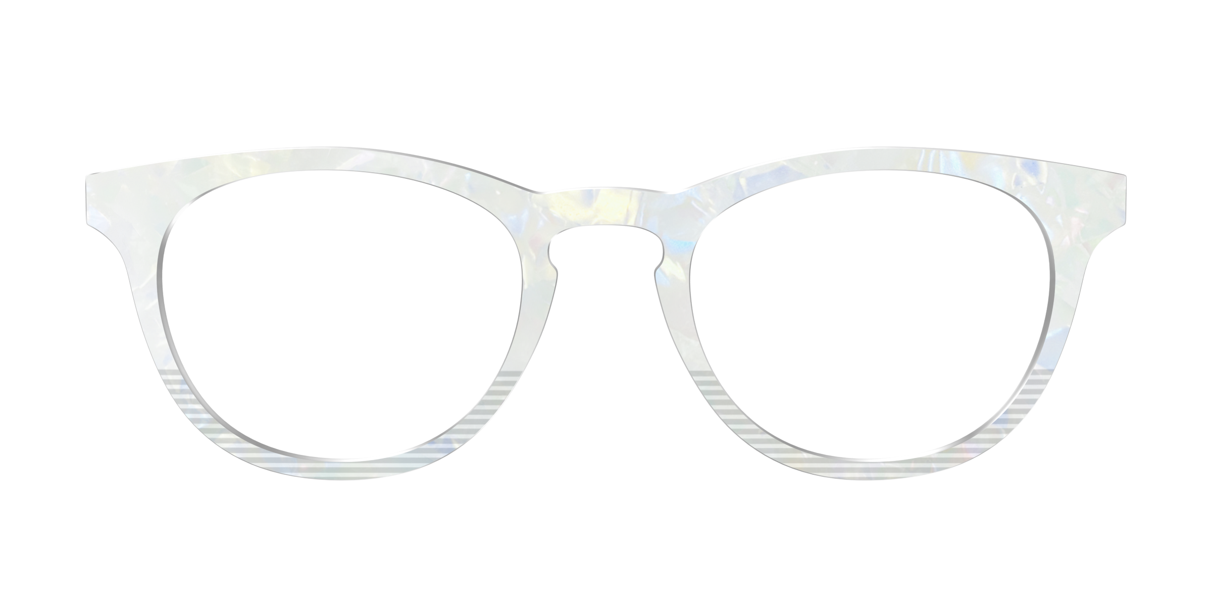 Pair Eyewear Design Tops Pearlescent Stripe Split top per occhiali