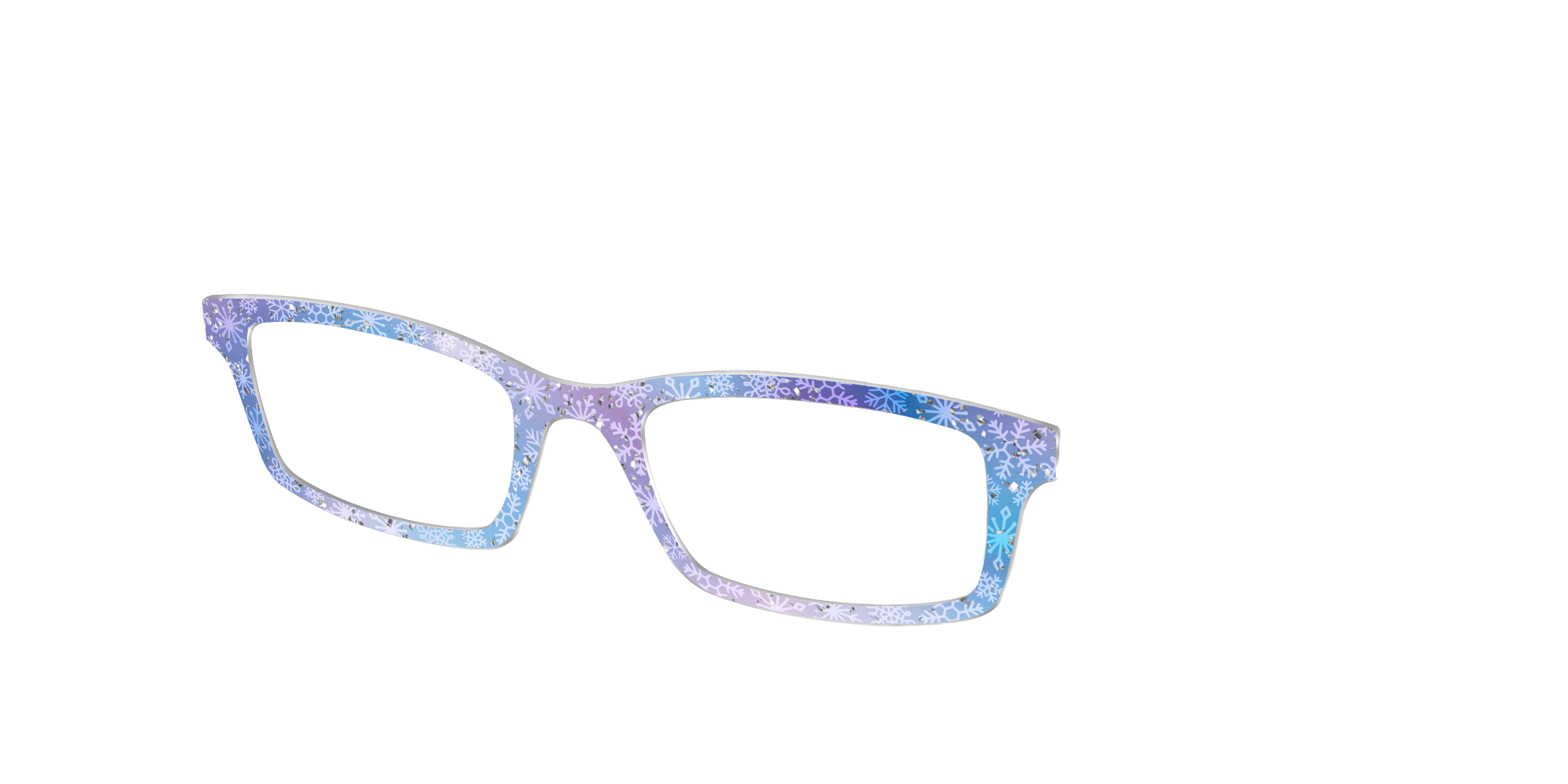 Pair Eyewear Design Tops Pastel Snowflakes top glitter