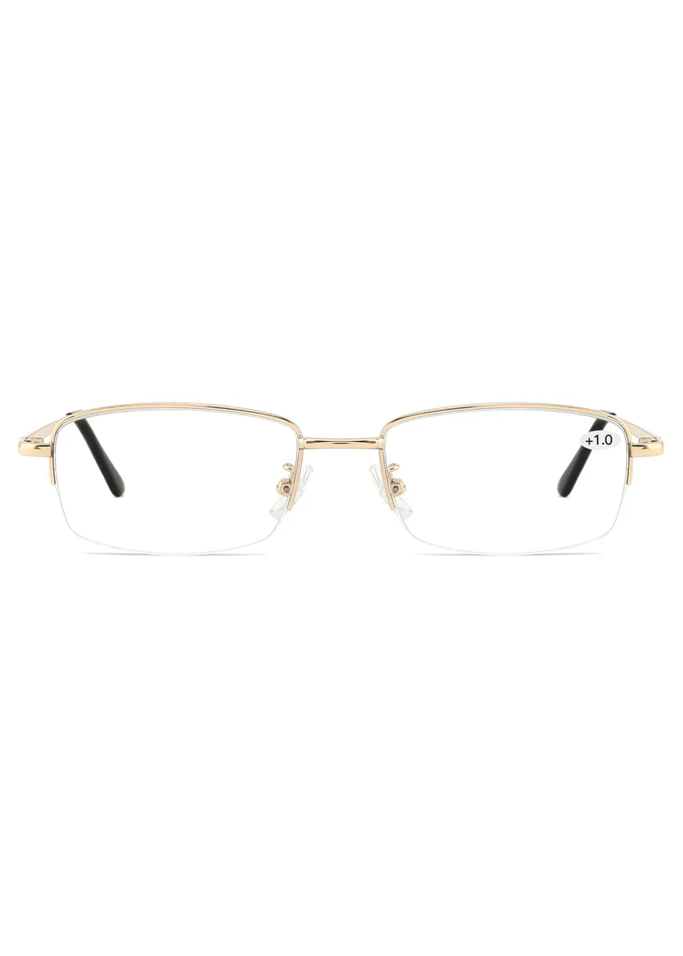 Ouyuan RG8309 occhiali lettura unisex mezza montatura oro