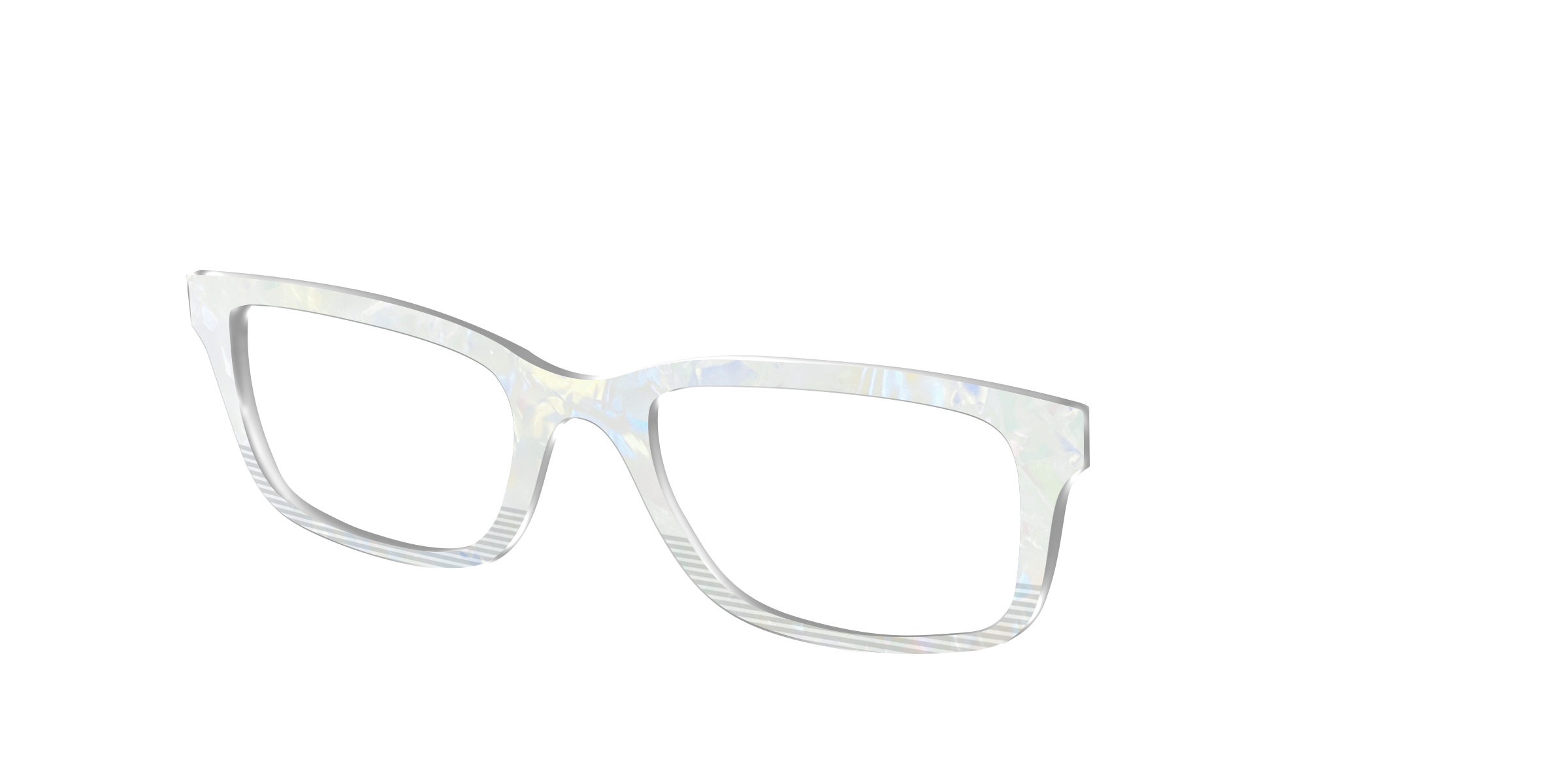 Pair Eyewear Design Tops Pearlescent Stripe Split top per occhiali