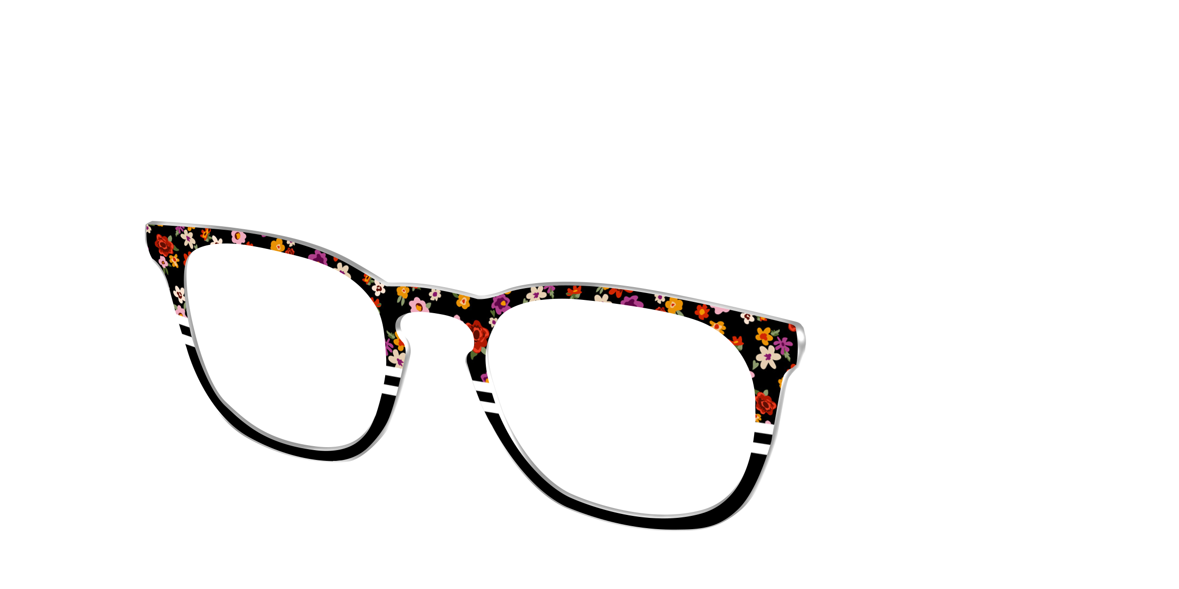 Pair Eyewear Design Tops Ditsy Stripe Split top righe