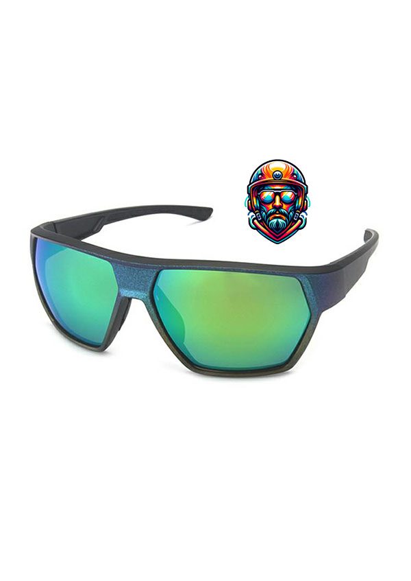 Ouyuan Sunglasses KA0305 occhiali sole sportivi TR90 neri polarizzati