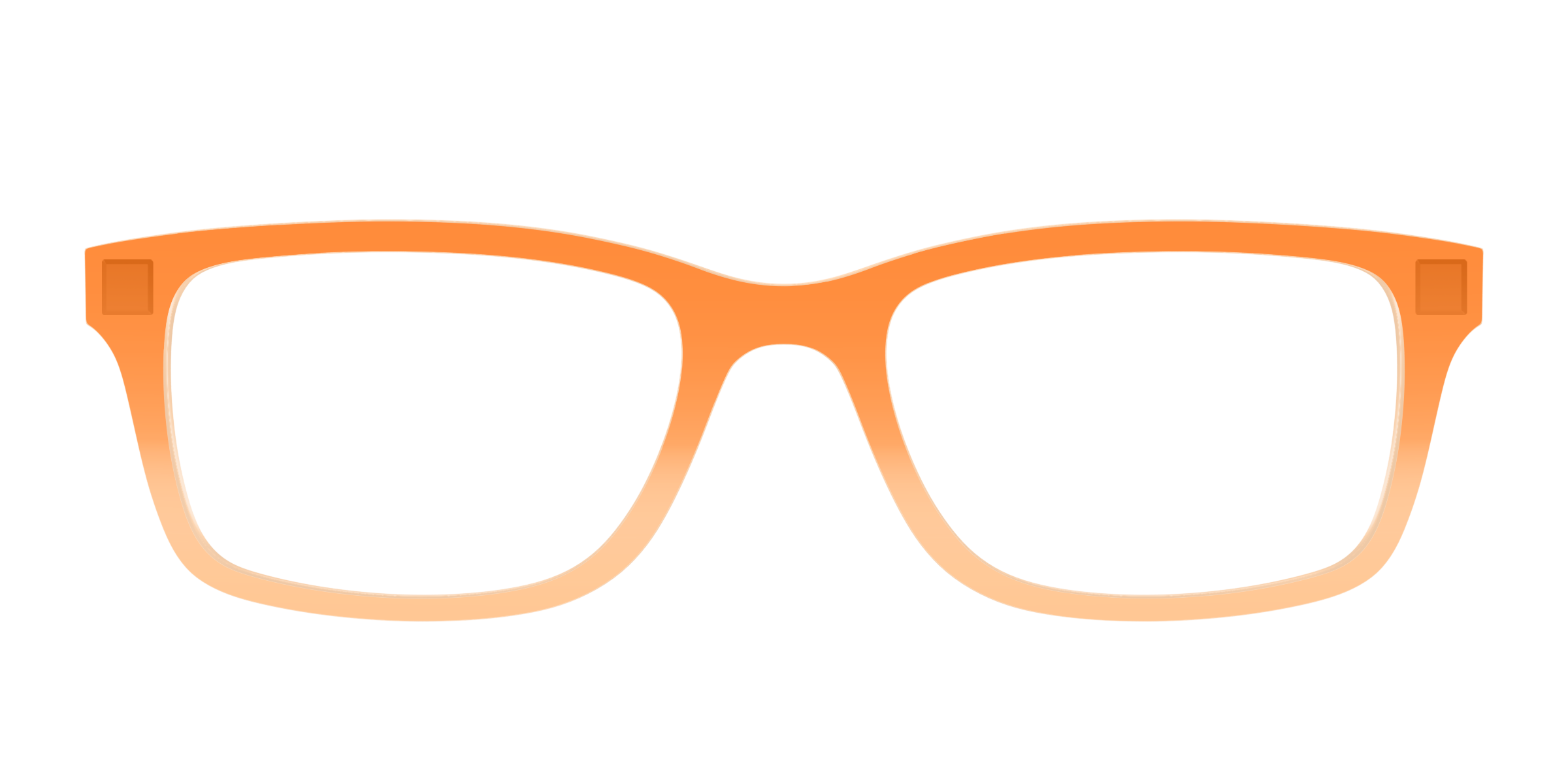 Pair Eyewear Design Tops Tangerine Creamsicle top arancione