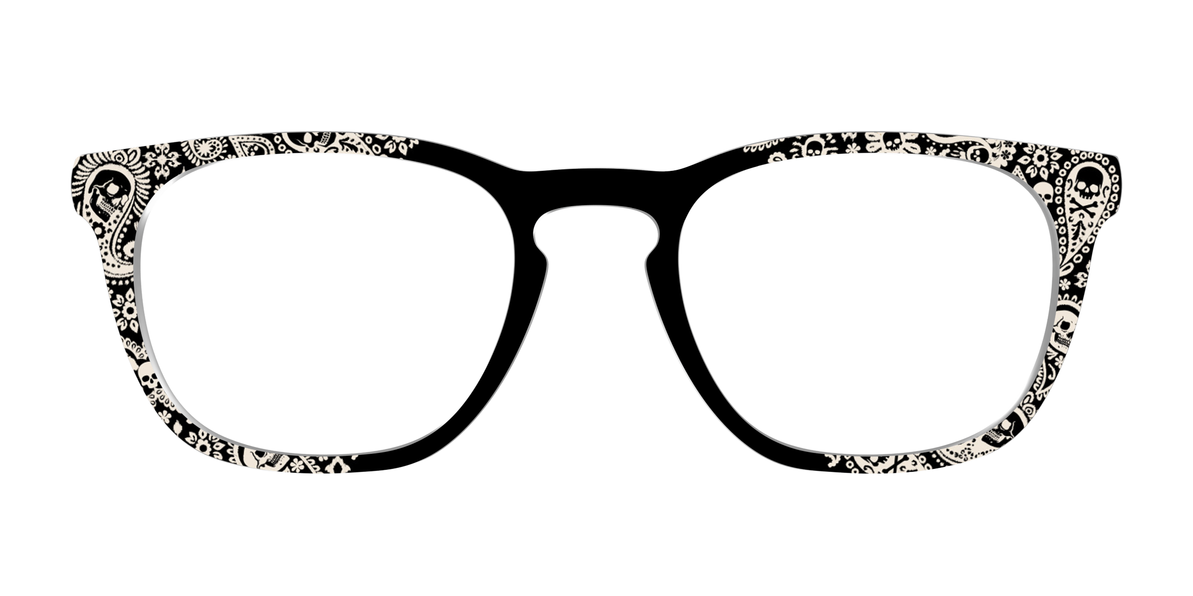 Pair Eyewear Design Tops Bone Paisley top occhiali bianco
