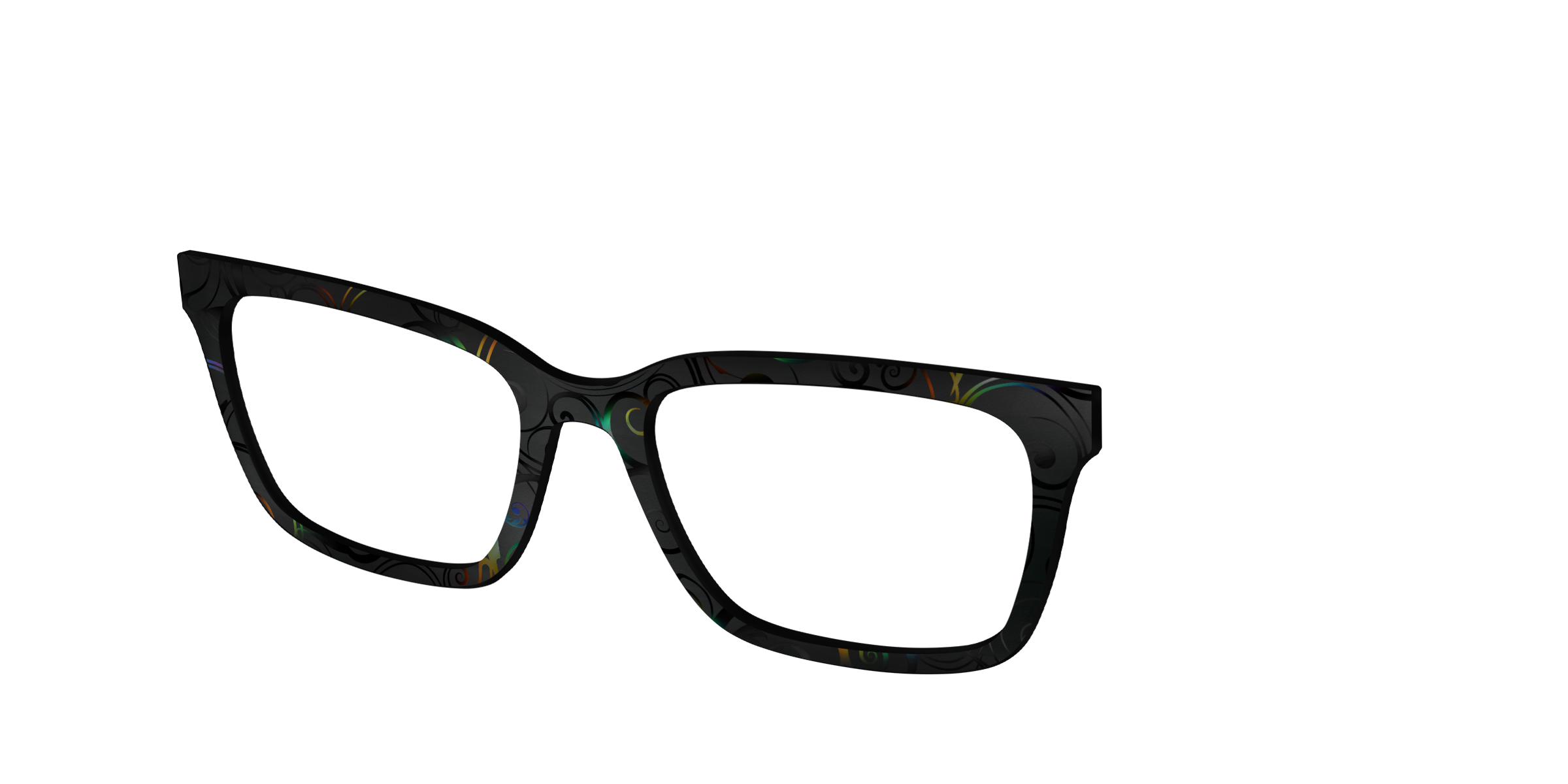Pair Eyewear Design The Black Shimmer Scrolls top Cedro nero