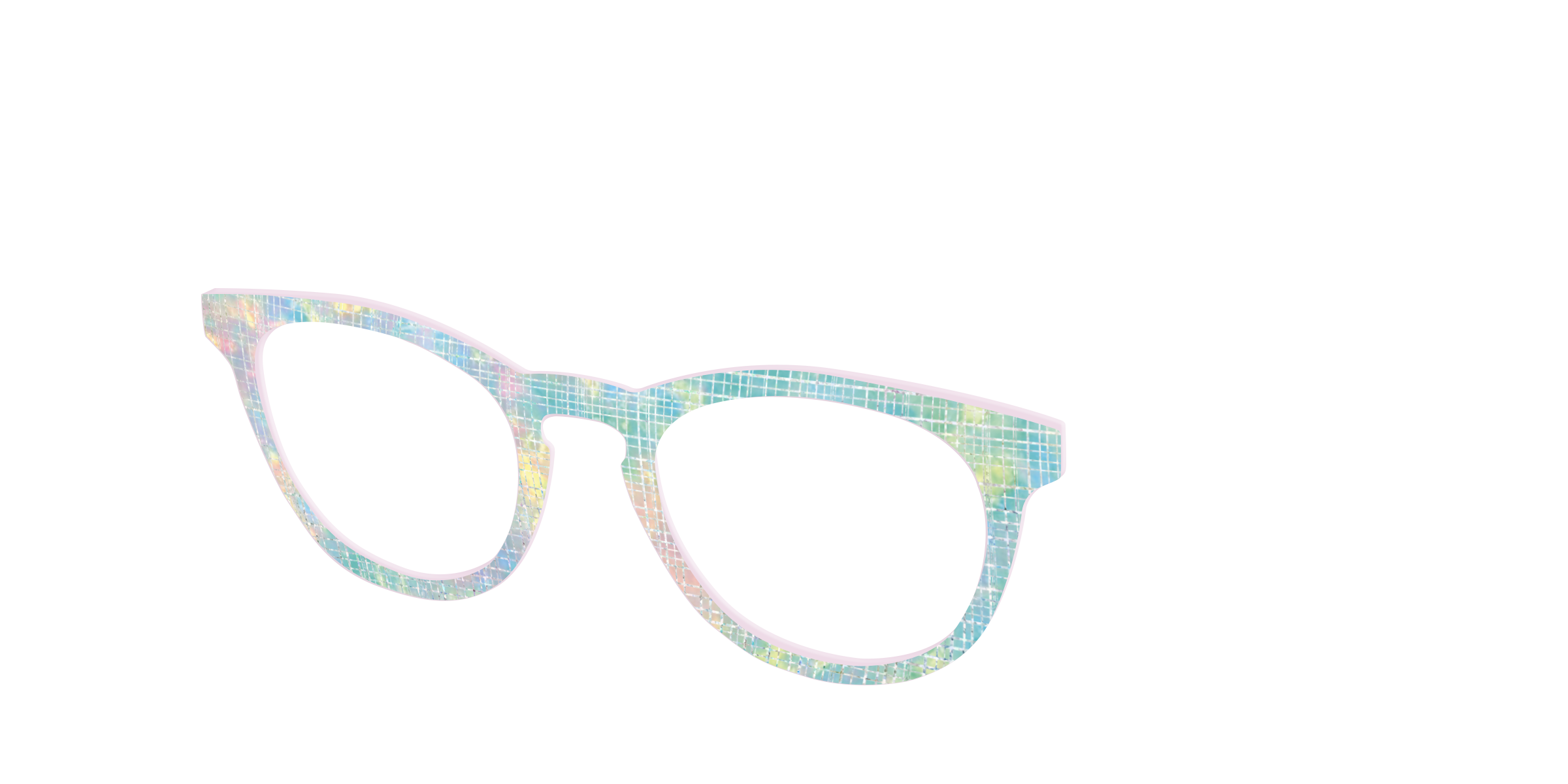 Pair Eyewear Design Tops Pastel Gradient olografico