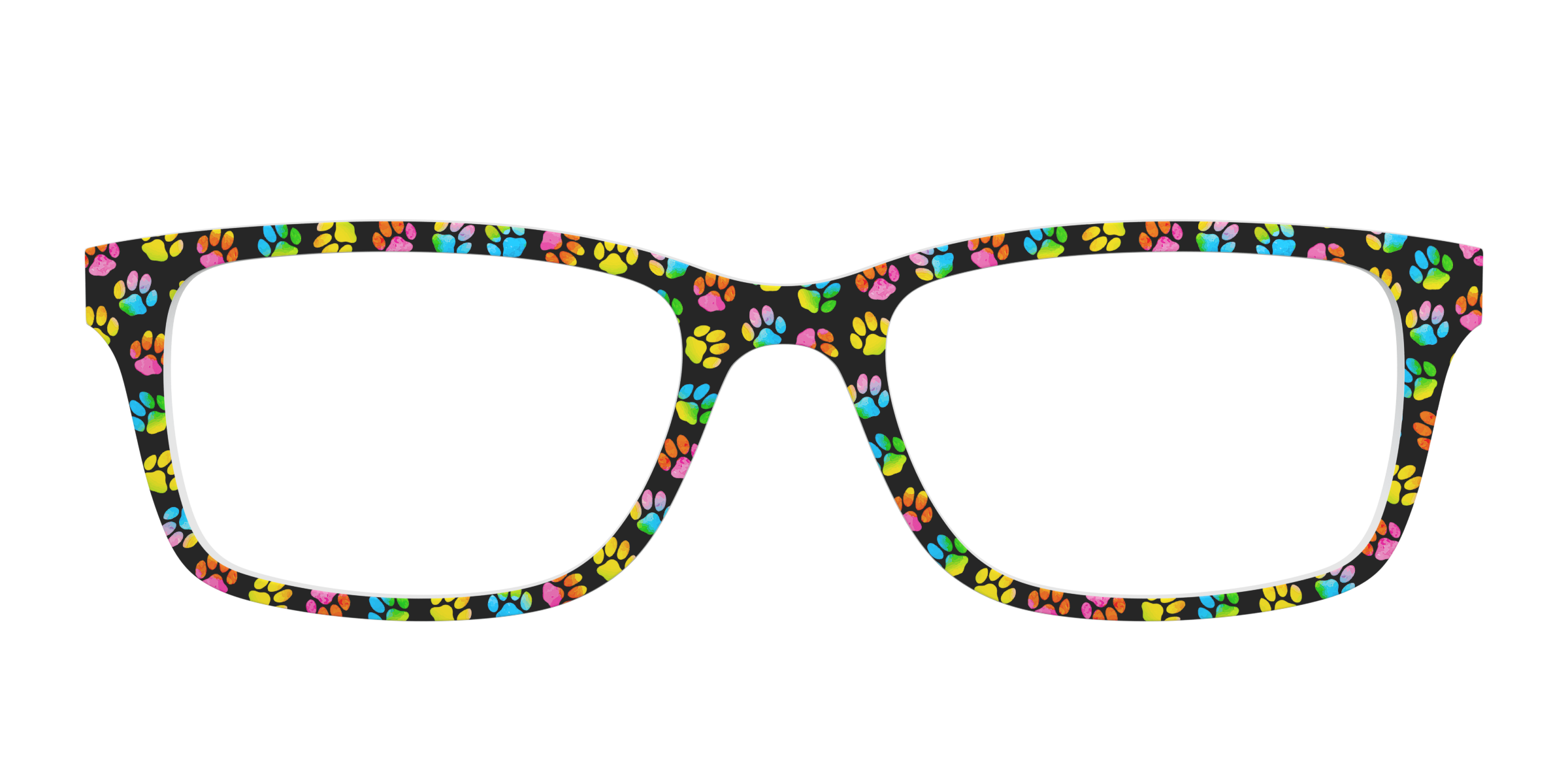 Pair Eyewear Solid Tops Rainbow Paw Print cover arcobaleno