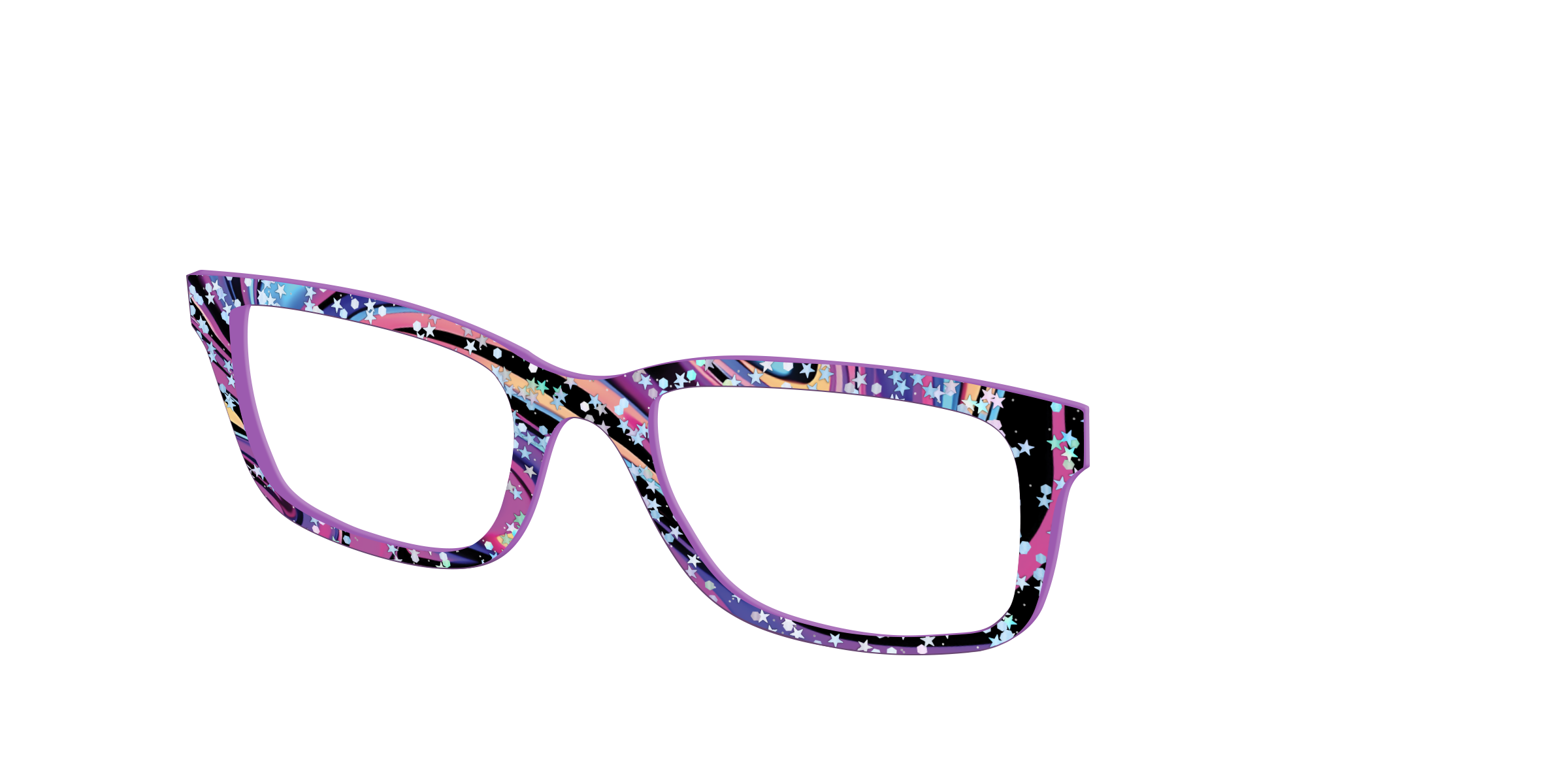 Pair Eyewear Design Tops Vaporwave Marble top glitter