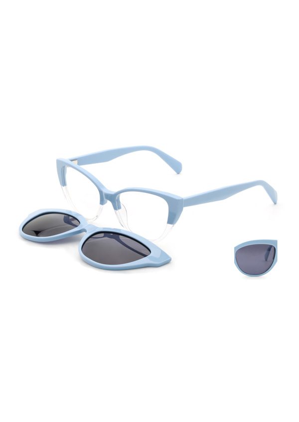 Ouyuan G5704 clip on occhiali cat eye acetato polarizzato