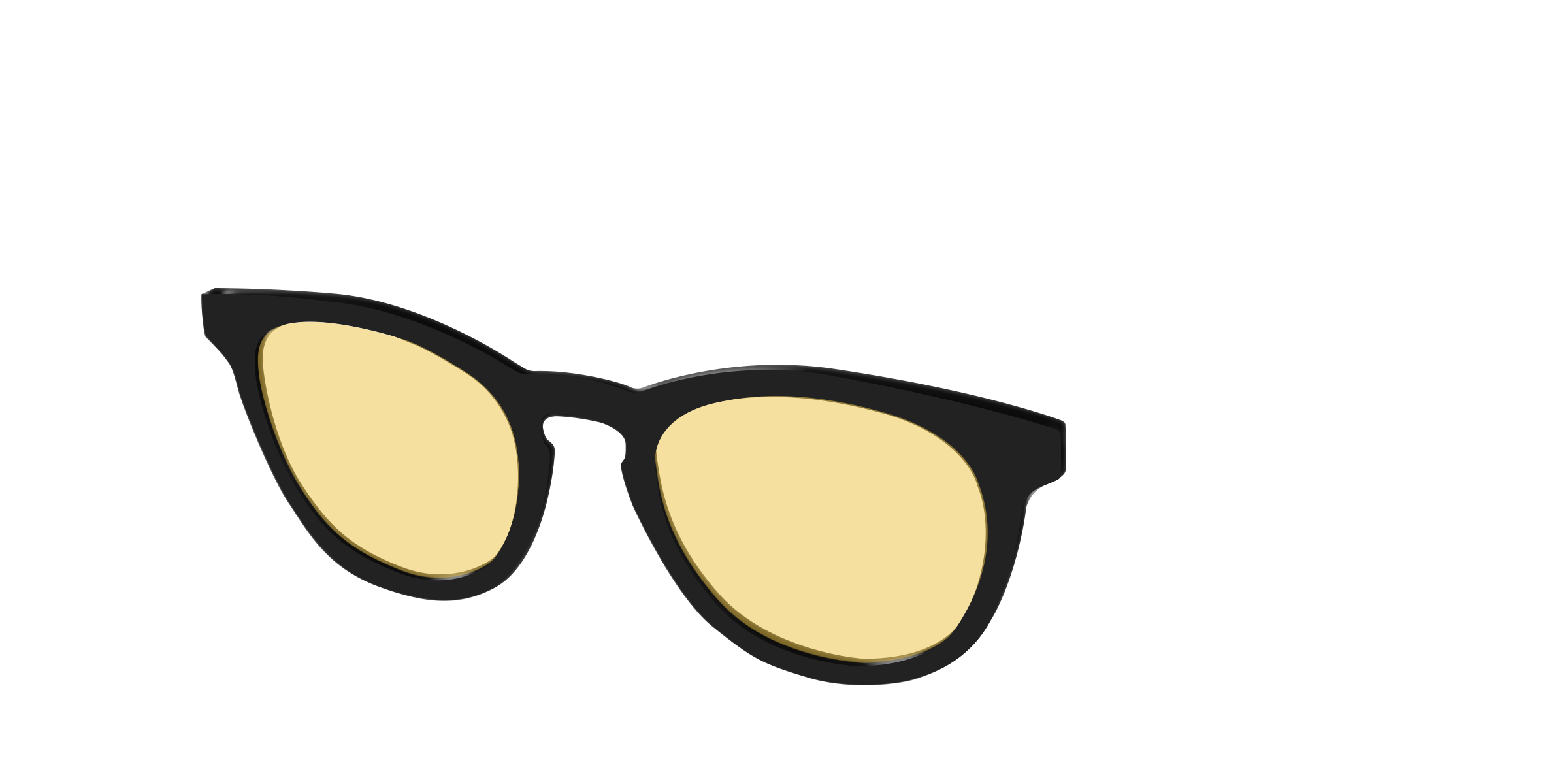 Pair Eyewear Design Tops The Black Citrine Yellow top occhiali Serra nero