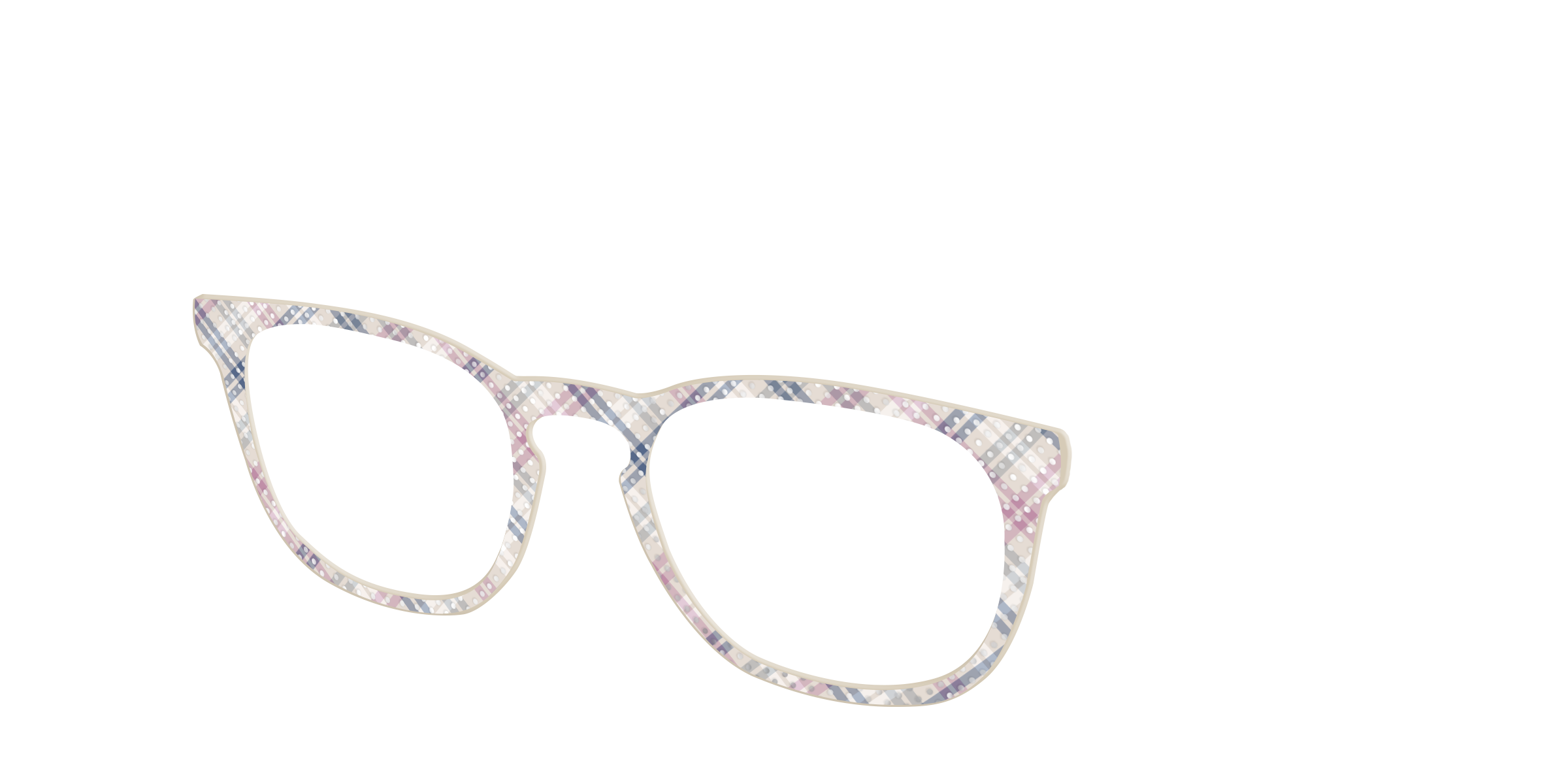 Pair Eyewear Chiffon Plaid Silver topper pois fantasia