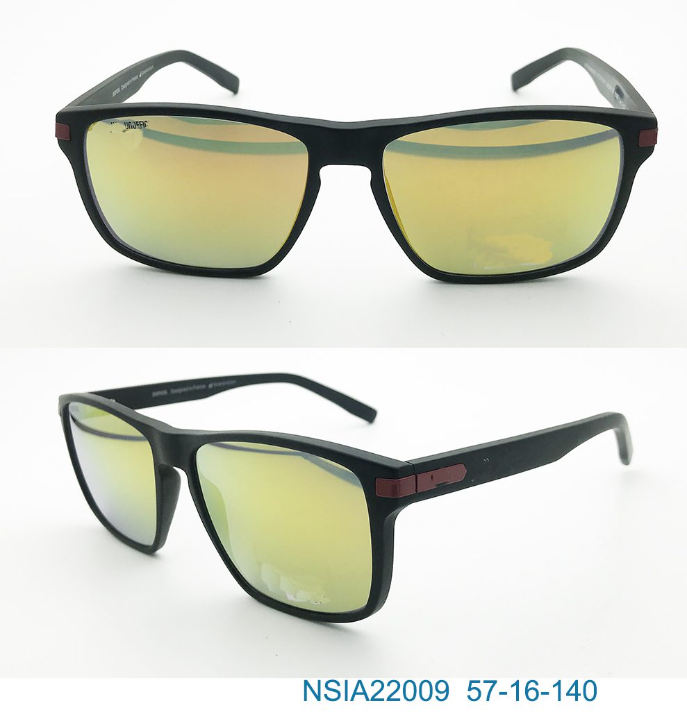 Ouyuan NSIA22009 occhiali da sole uomo neri polarizzati