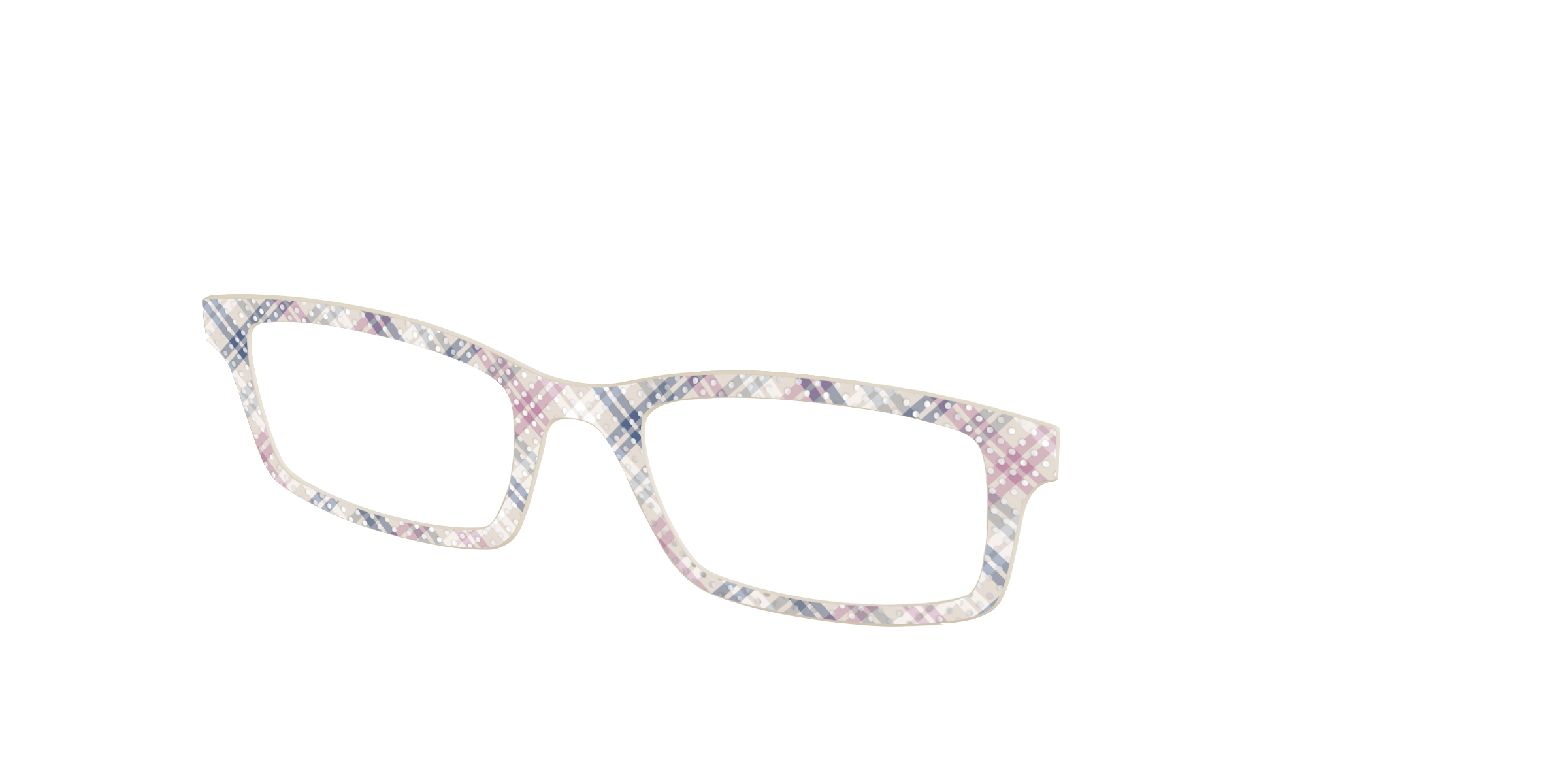 Pair Eyewear Chiffon Plaid Silver topper pois fantasia