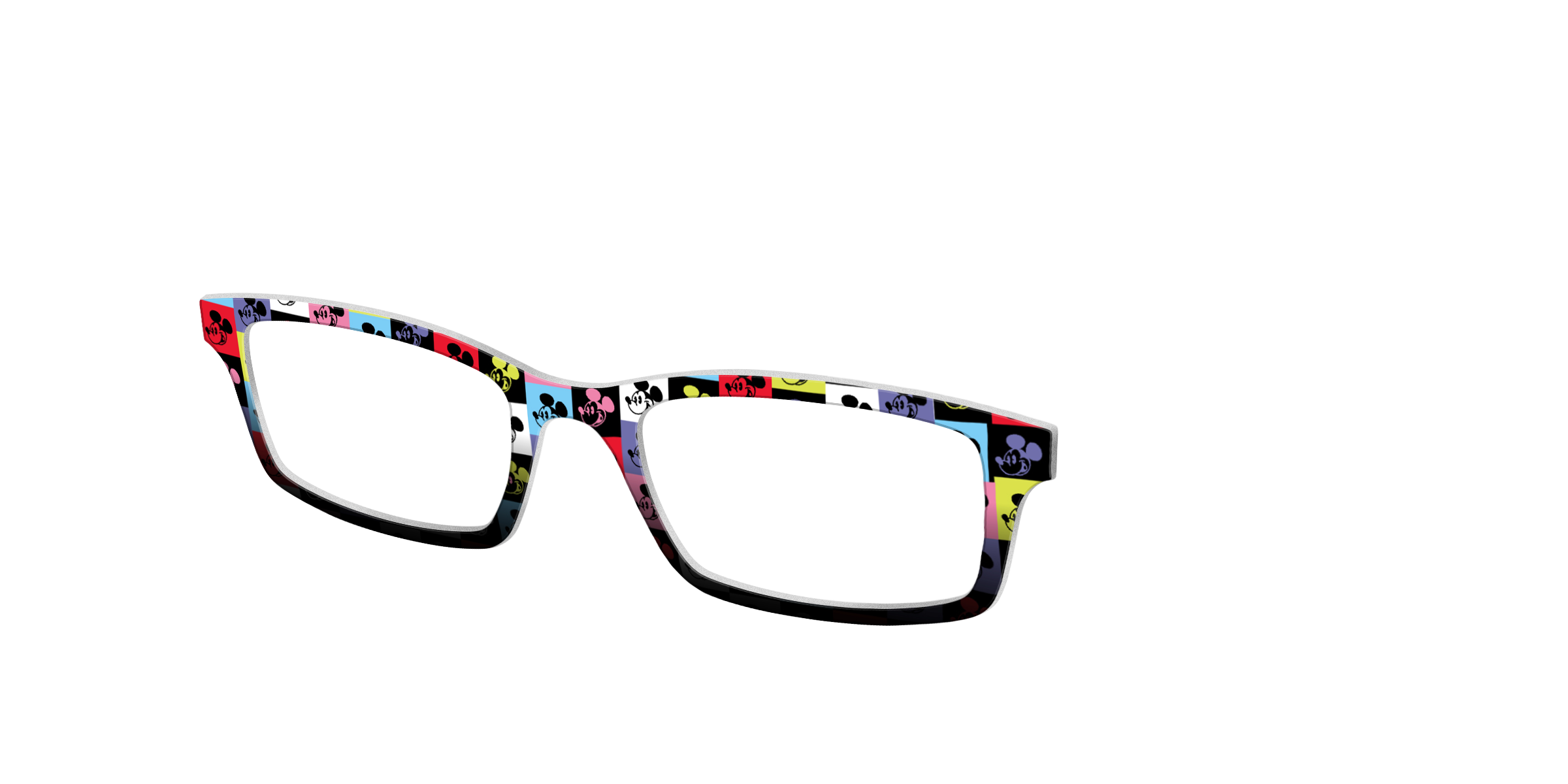 Pair Eyewear Collabs Mickey Check top magnetico a quadri