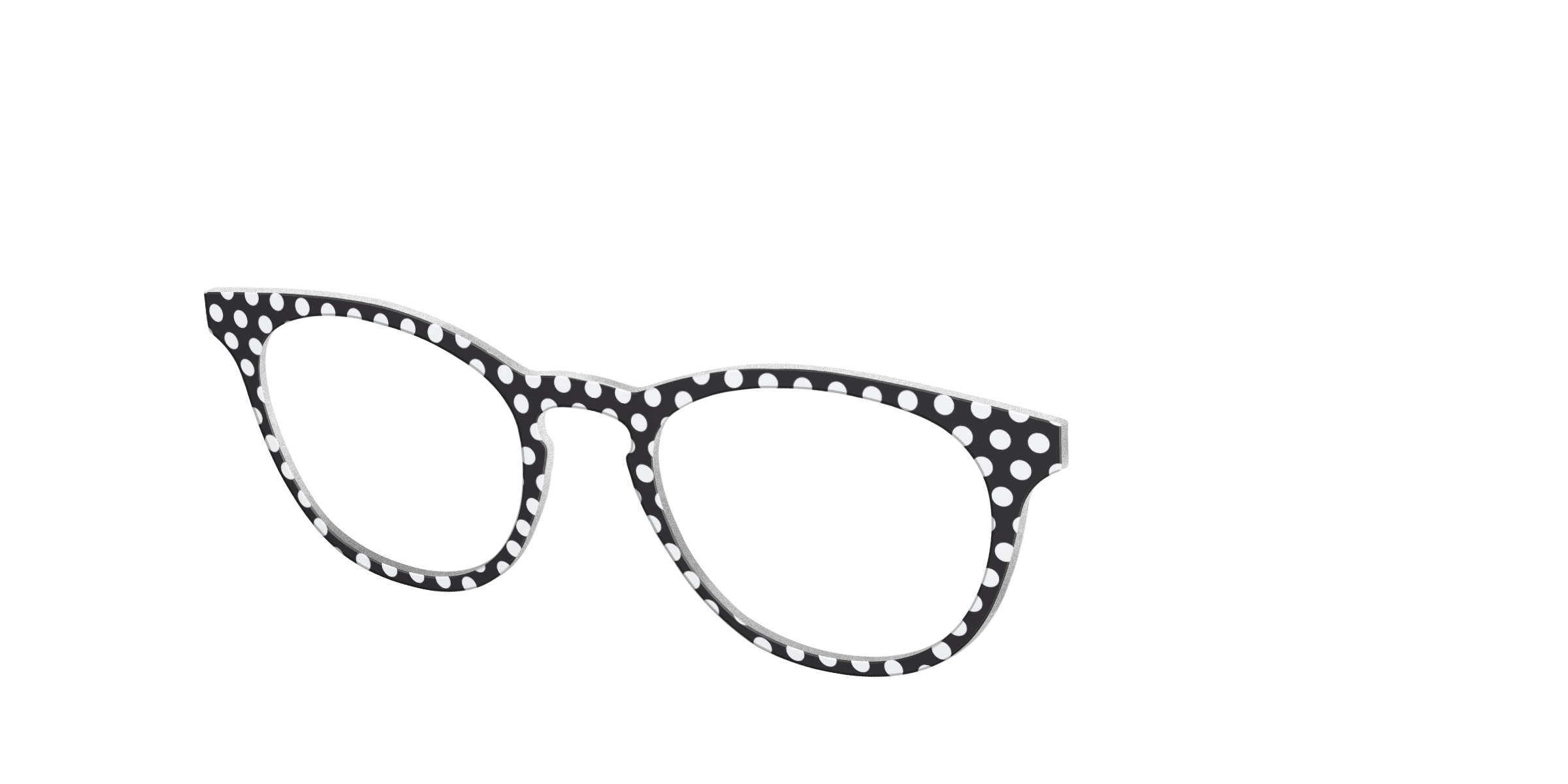 Pair Eyewear Solid Tops Black Polka Dots top nero pois S16