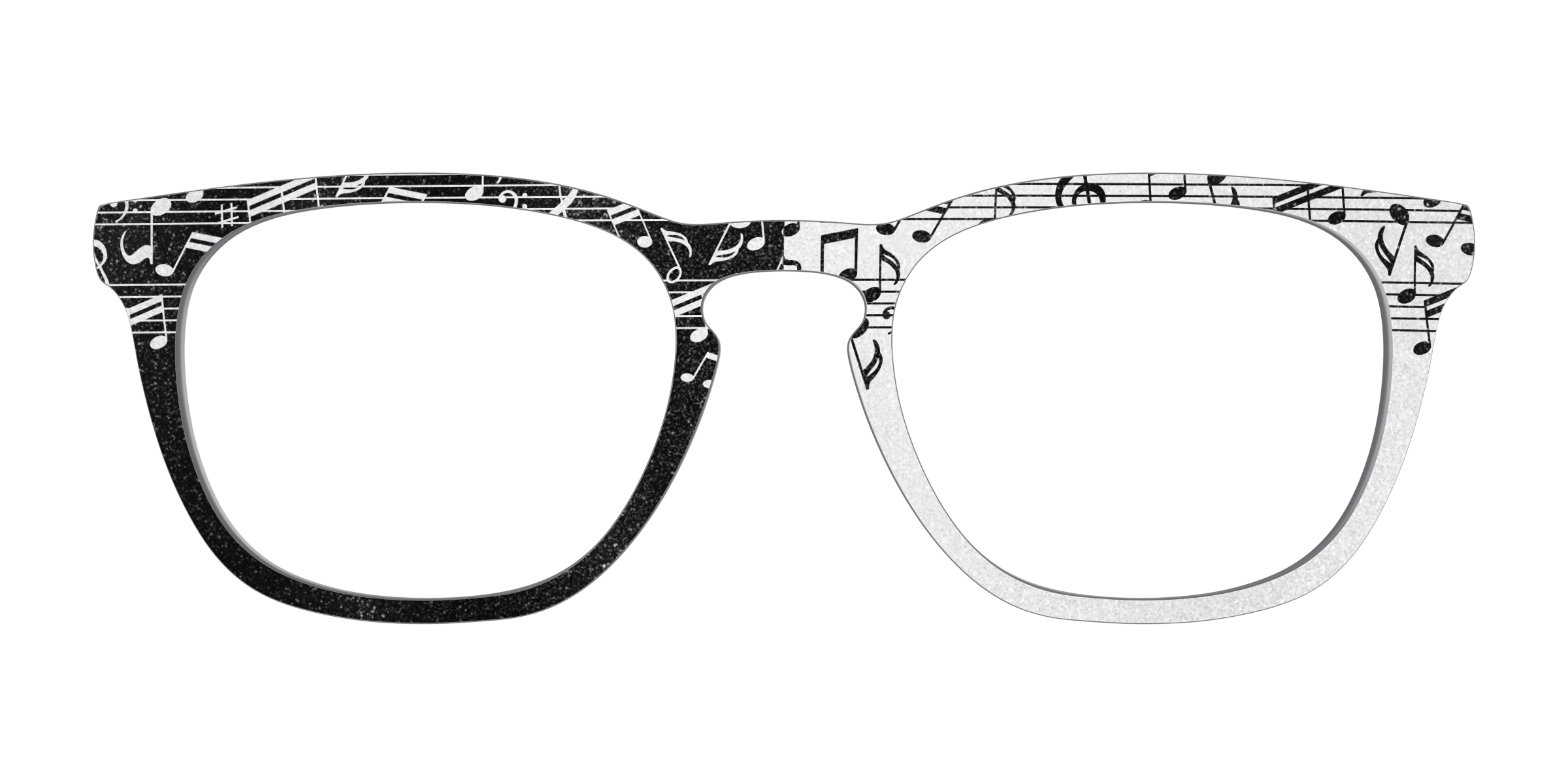 Pair Eyewear Design Tops Musical Shimmer Split top glitter
