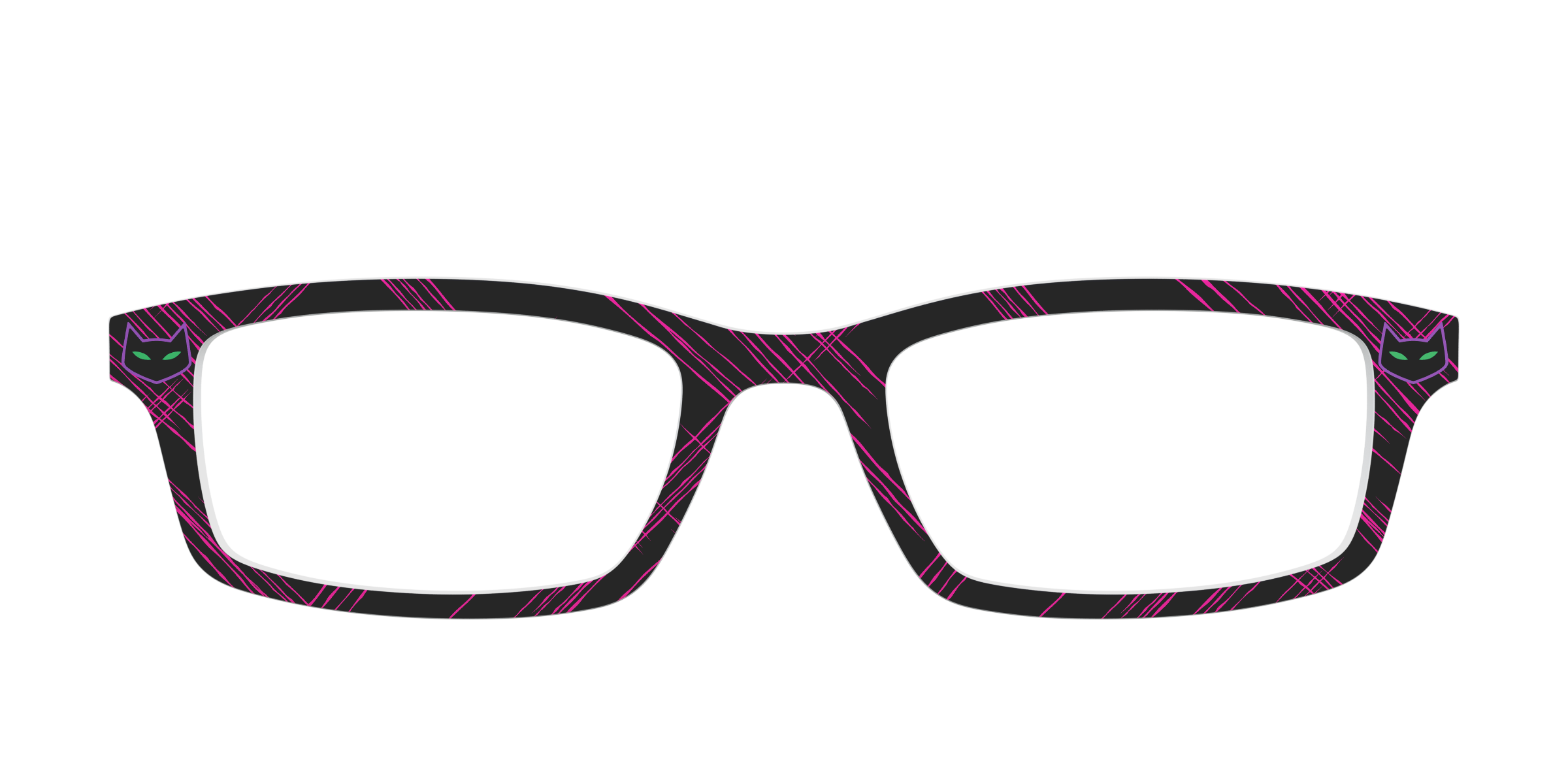 Pair Eyewear Collabs The Catwoman top occhiali nero rosa
