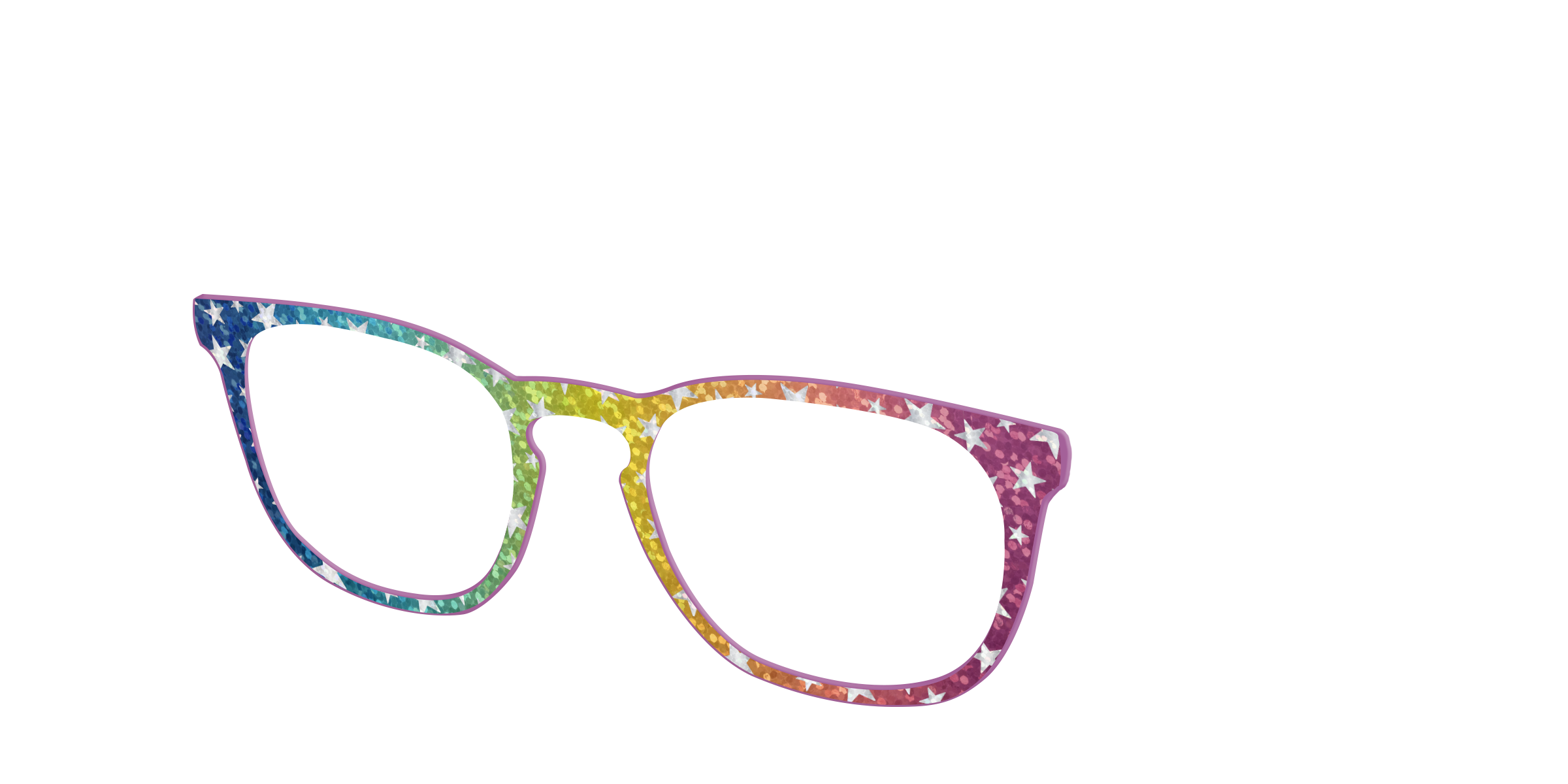Pair Eyewear School Spirit Iridescent Rainbow Stars frontalino stelle