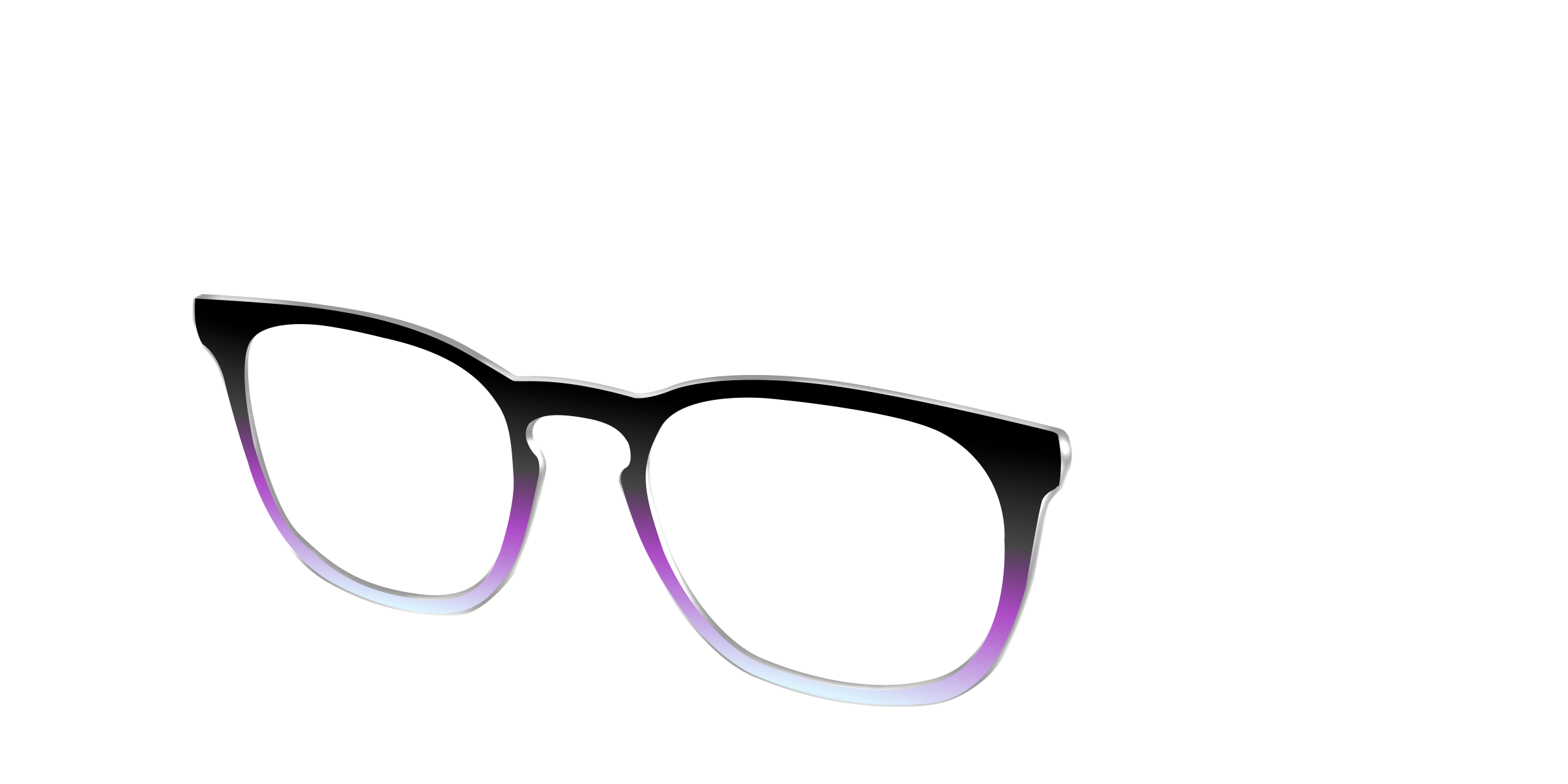 Pair Eyewear Design Tops Black Periwinkle Gradient top FG03