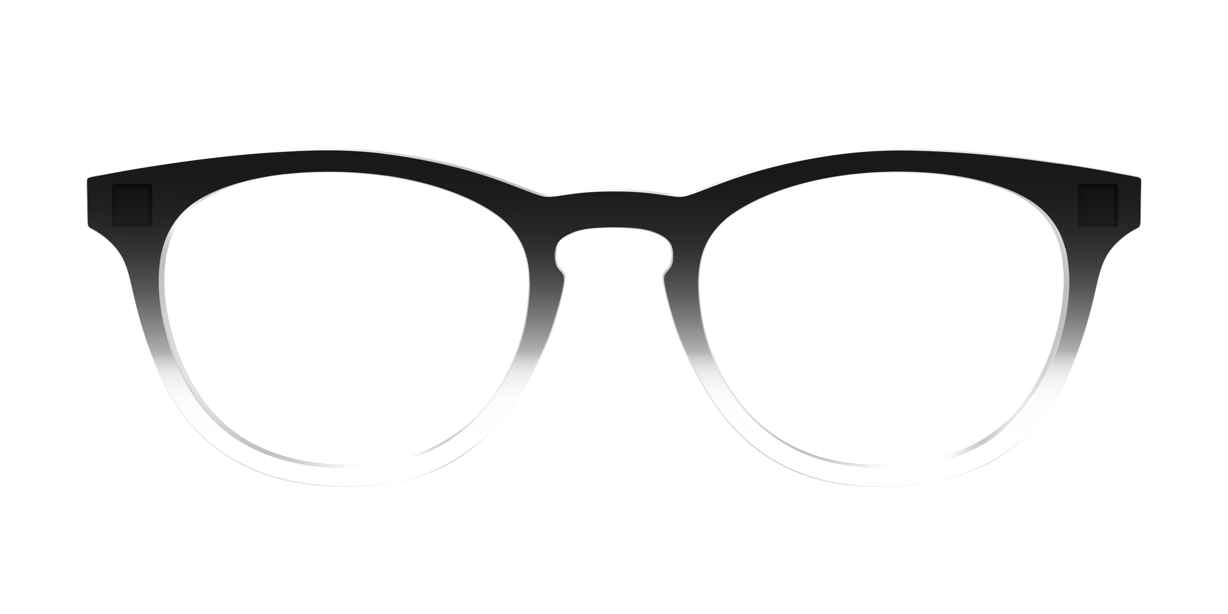 Pair Eyewear Solid Tops Black Gradient Crystal top occhiali nero