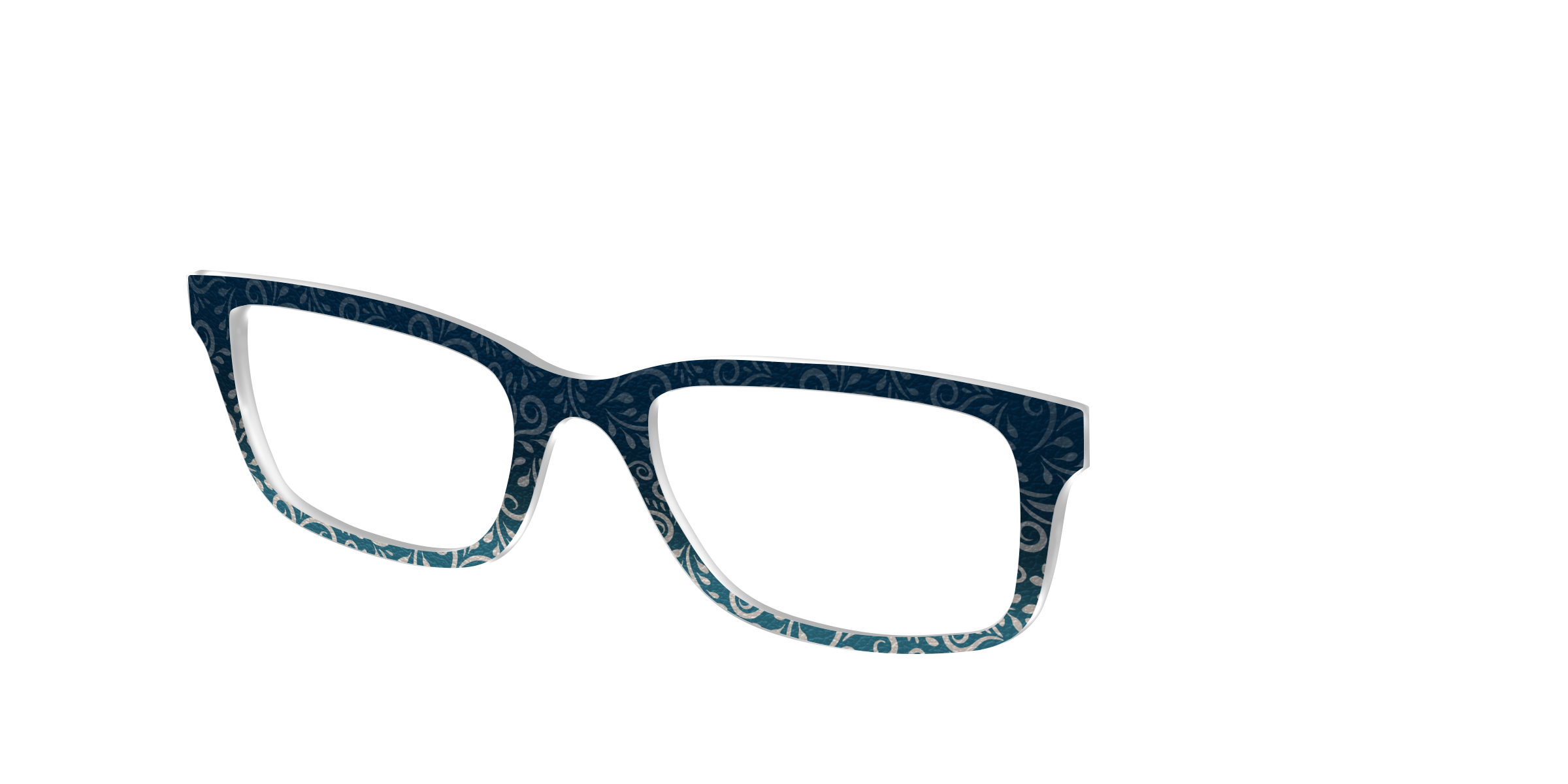 Pair Eyewear Leather Leafwork top magnetico Cedro