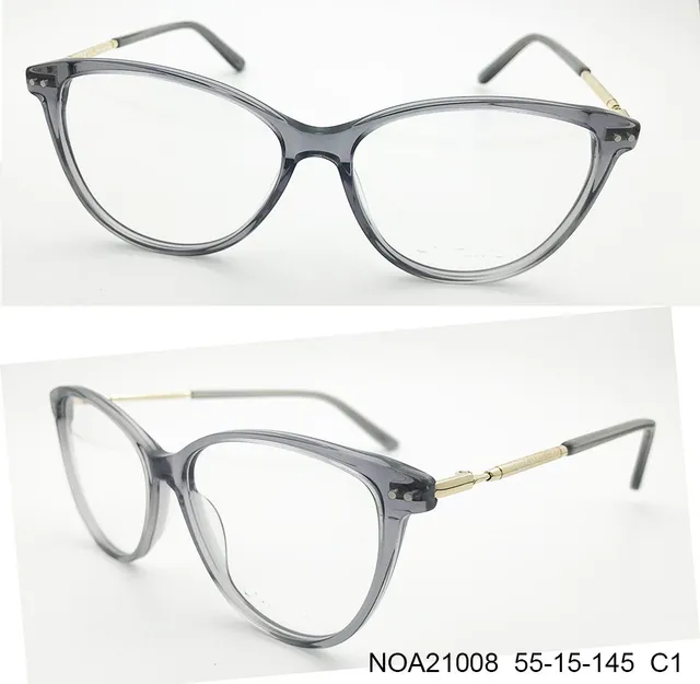 Ouyuan Glasses Frames NOA21008 C1 montatura grigio trasparente acetato