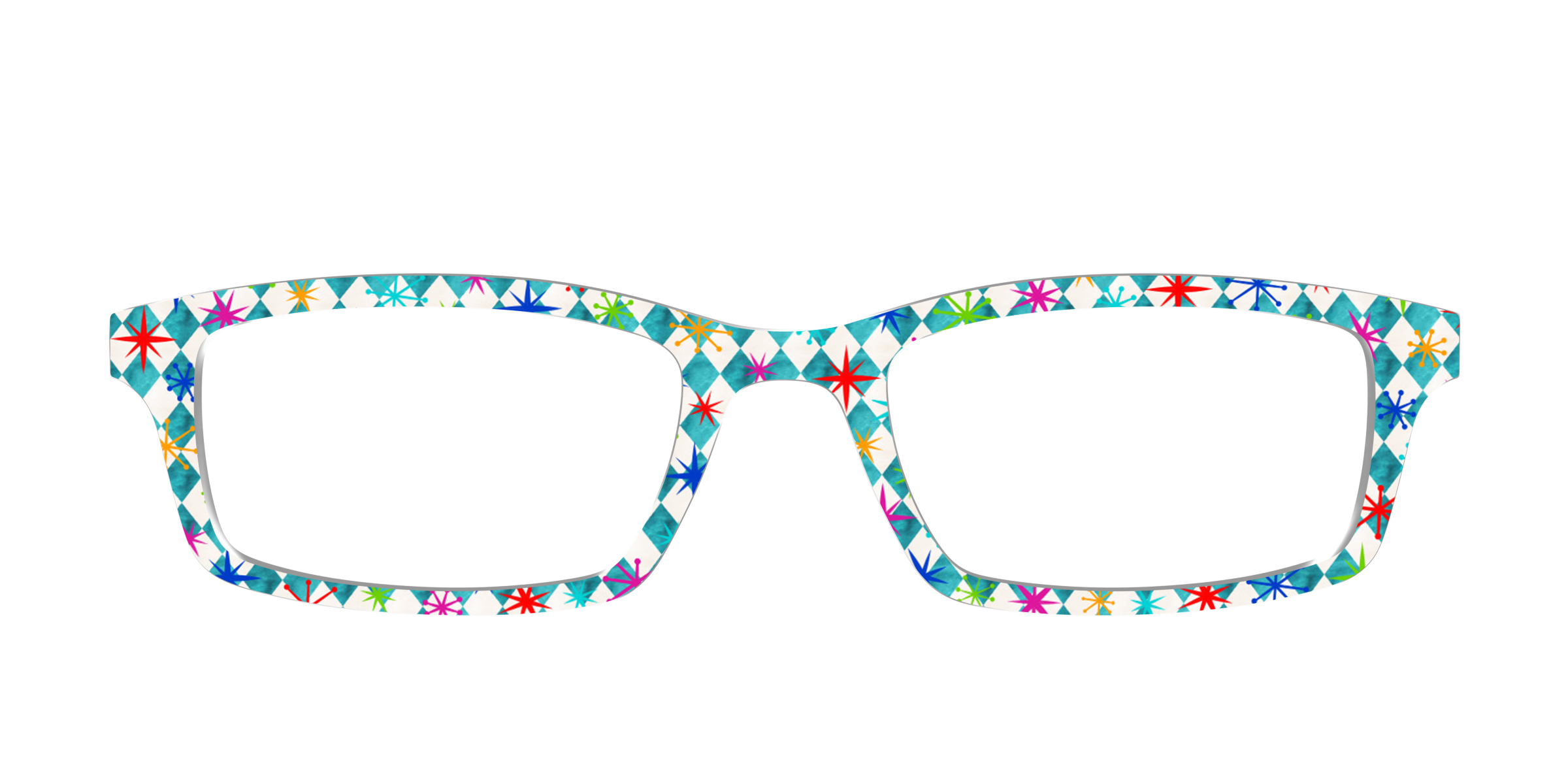 Pair Eyewear Design Tops Starburst Diamonds top per occhiali nero