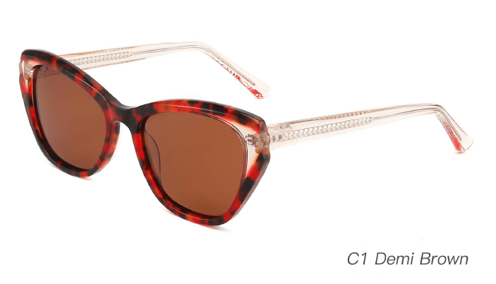 Ouyuan Sunglasses AS00006 occhiali sole cat eye multicolore donna