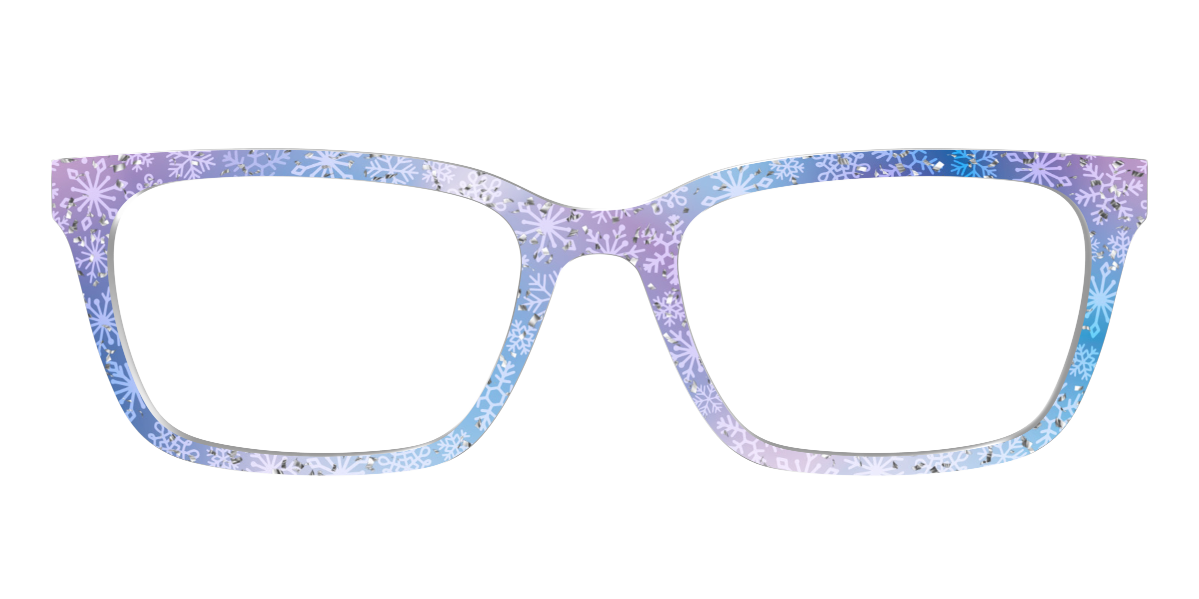 Pair Eyewear Design Tops Pastel Snowflakes top glitter