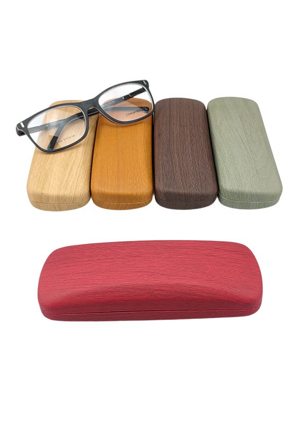 Ouyuan Accessories GC0040 custodia occhiali rigida PU effetto legno