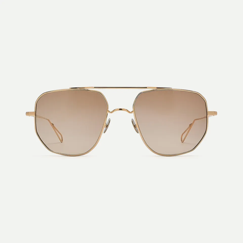 AHLEM Campbell Addy 19 occhiali da sole aviatore champagne