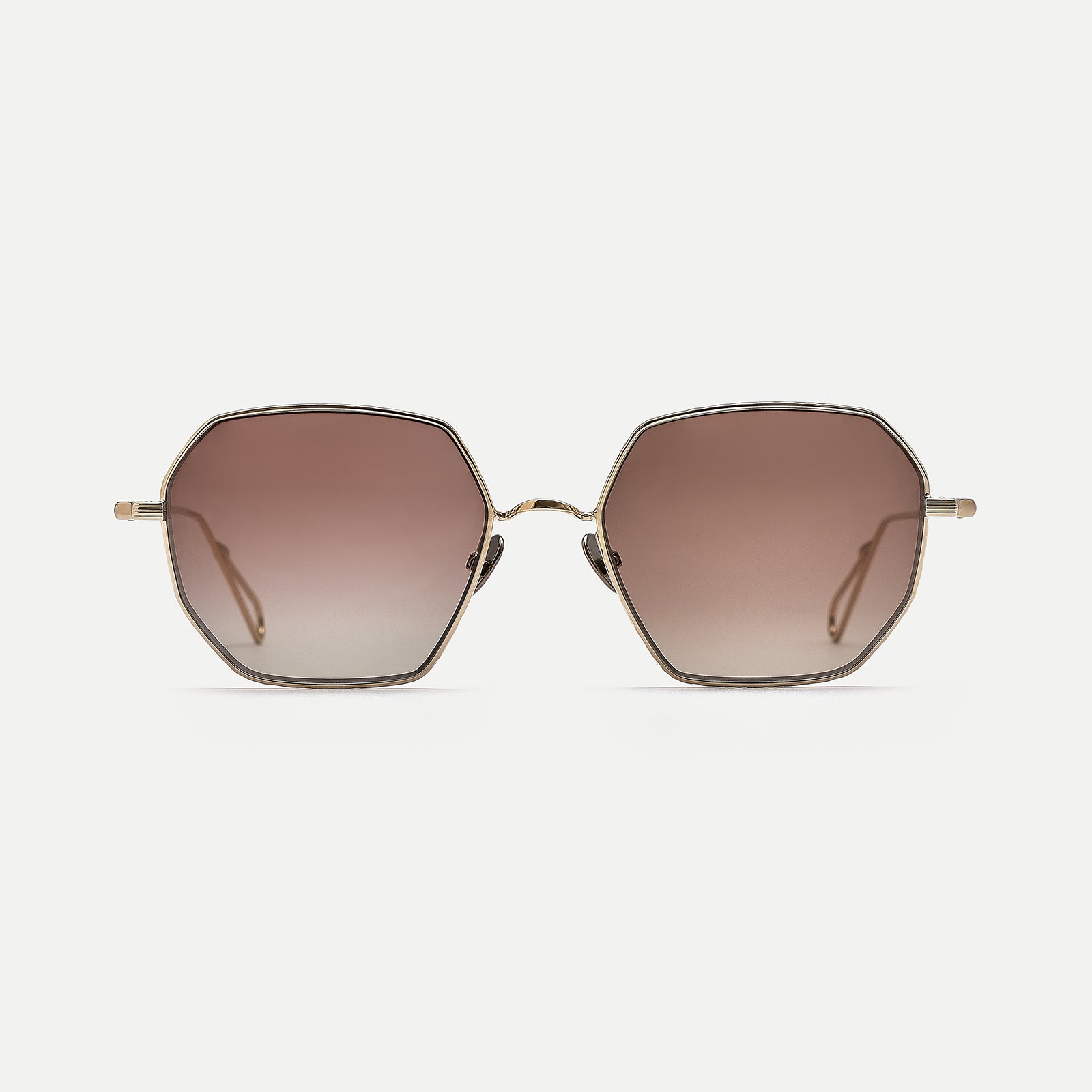 AHLEM Réaumur occhiali da sole Champagne Green Gradient
