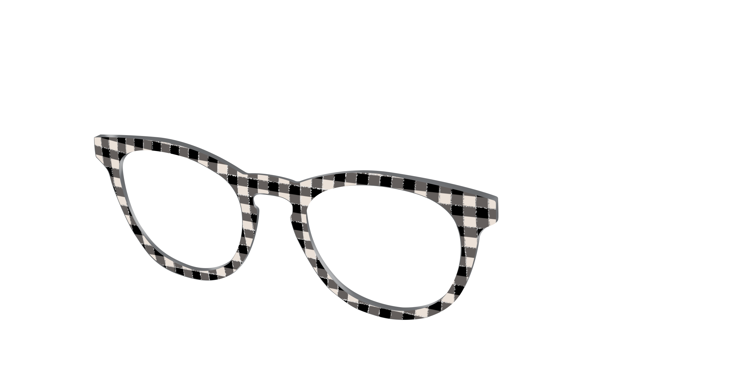 Pair Eyewear Design Tops The Black Buffalo Check with Glitter top