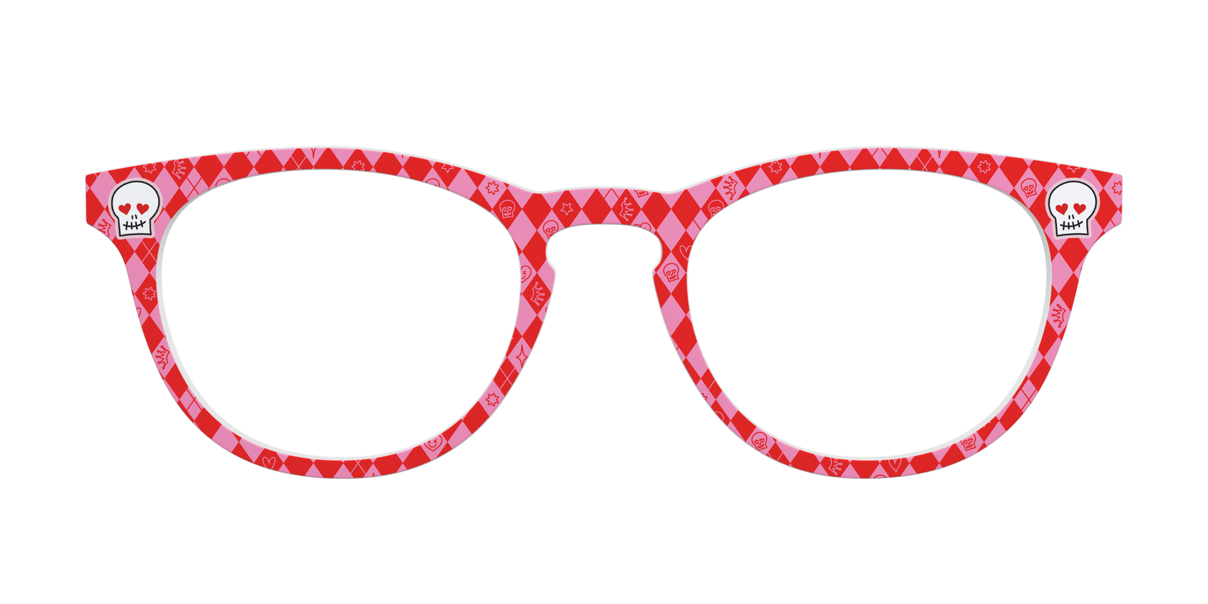 Pair Eyewear Collabs Harley Quinn Suit top occhiali rosso