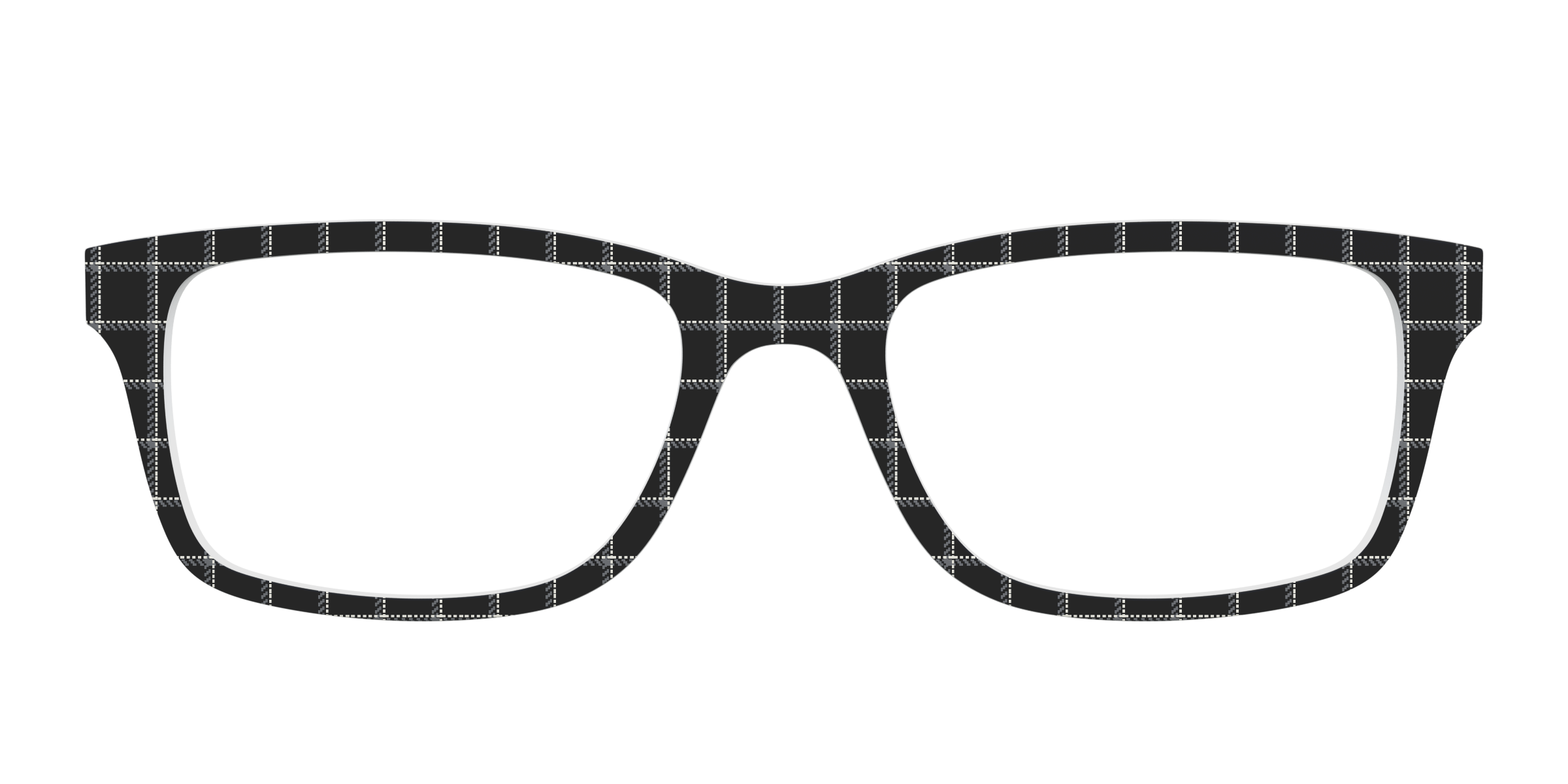 Pair Eyewear Solid Tops The Windowpane Plaid top nero F34