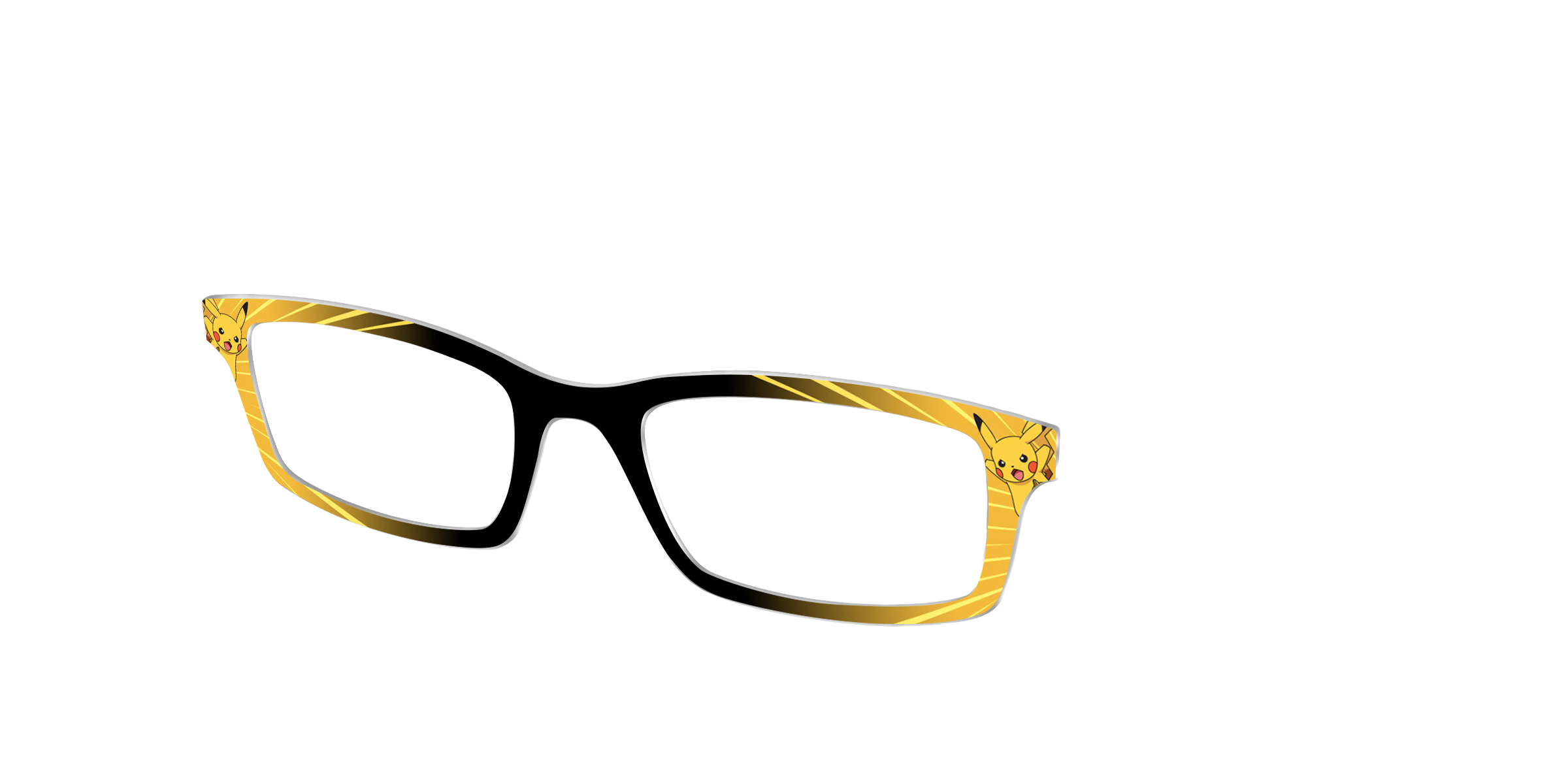 Pair Eyewear Collabs Pikachu Power top frame Cedro giallo
