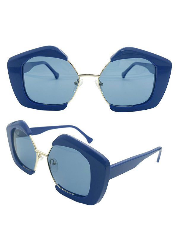 Ouyuan NSA24107 occhiali da sole heavy brow blu 53-17-145