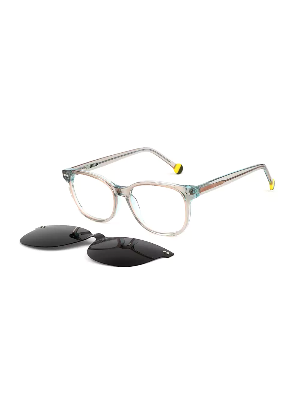 Ouyuan Clip Ons 005618 clip on bambina grigio nero polarizzato