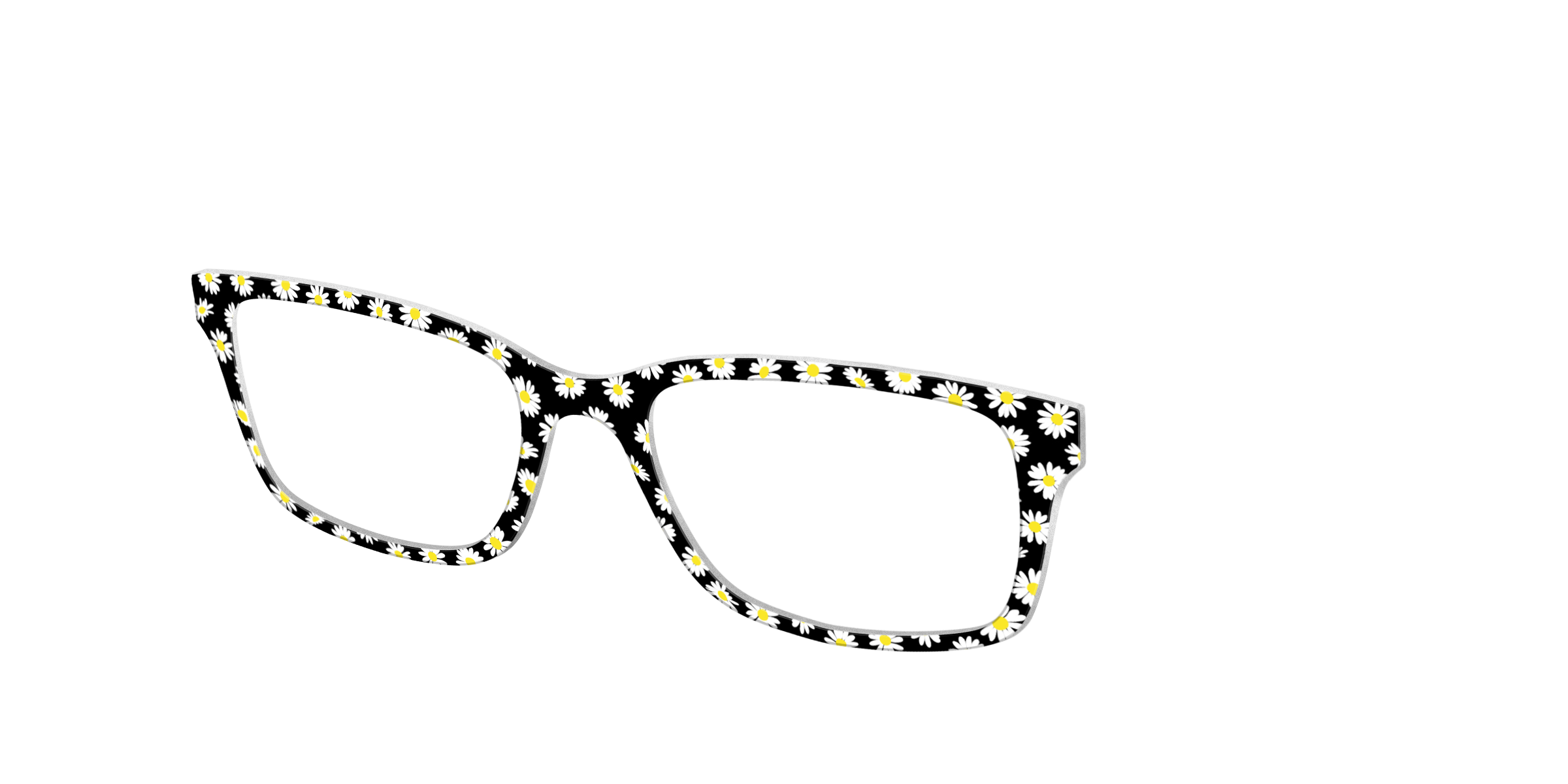 Pair Eyewear Solid Tops The Black Daisy top occhiali nero fiori