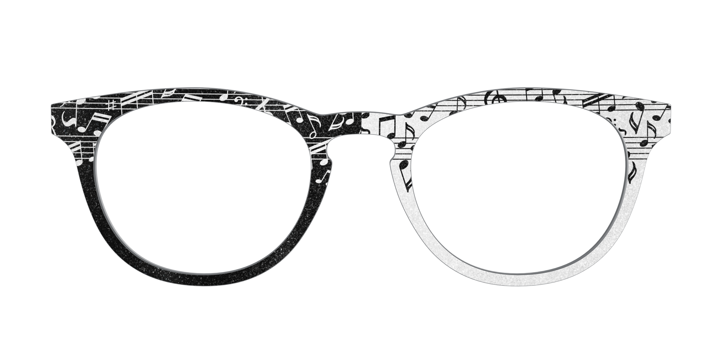 Pair Eyewear Design Tops Musical Shimmer Split top glitter