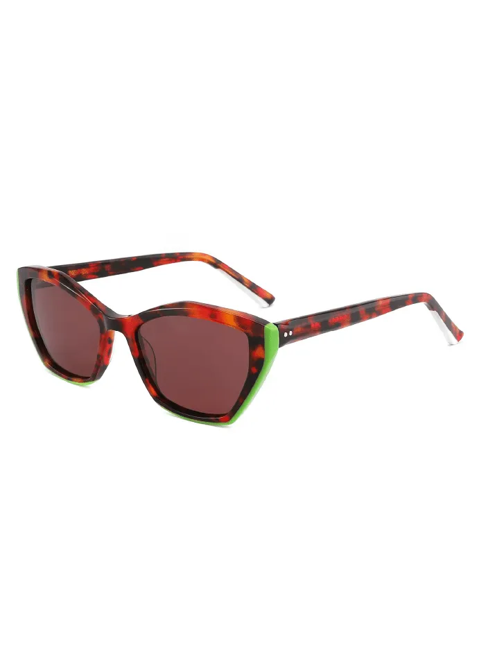 Ouyuan AS00008 occhiali da sole donna cat eye polarizzati