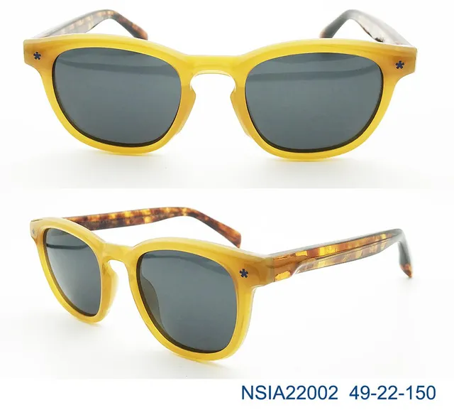 Ouyuan NSIA22002 occhiali da sole uomo oro tartarugato