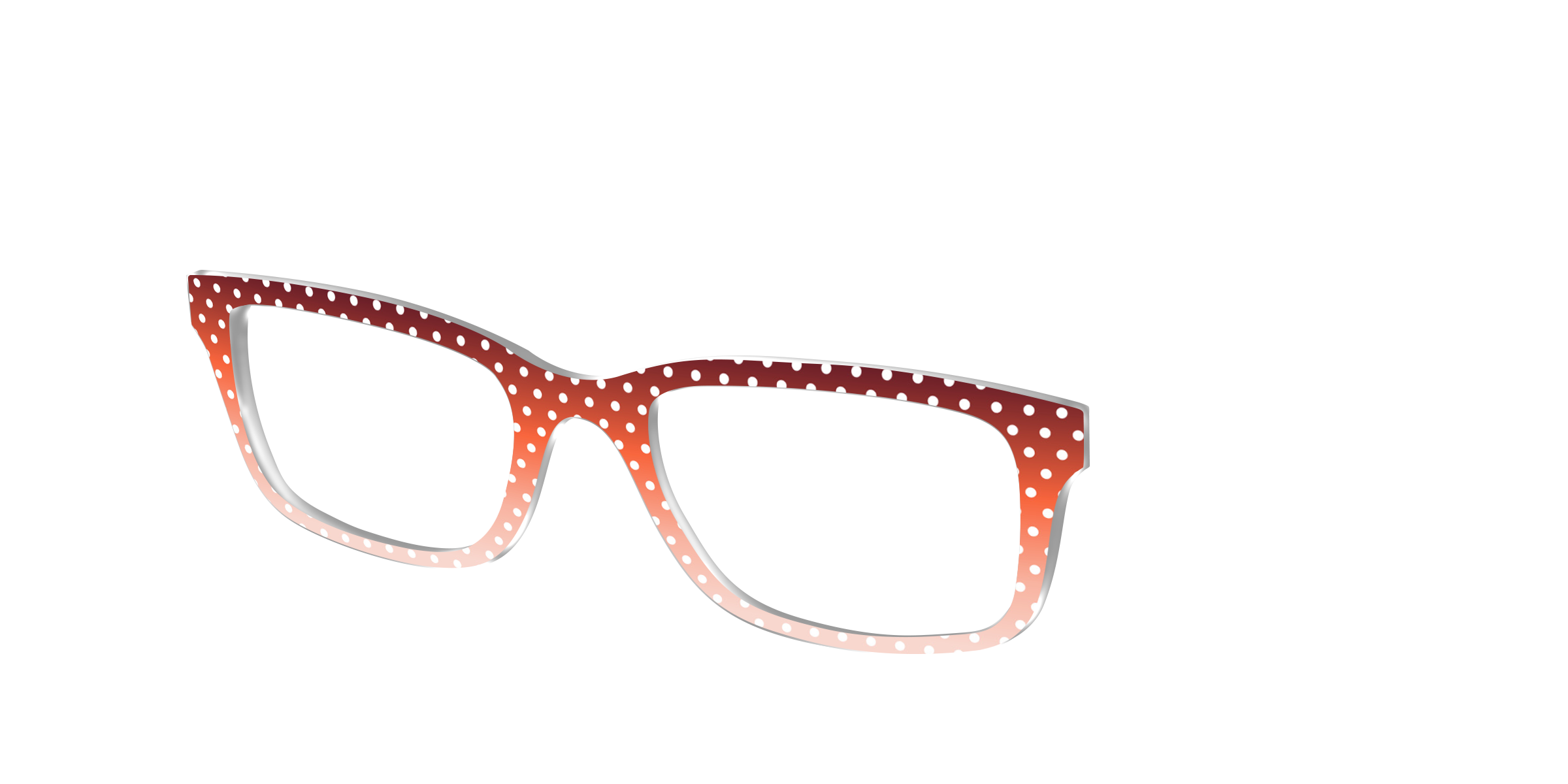 Pair Eyewear Design Tops Maroon Blush Polka Dot topper pois
