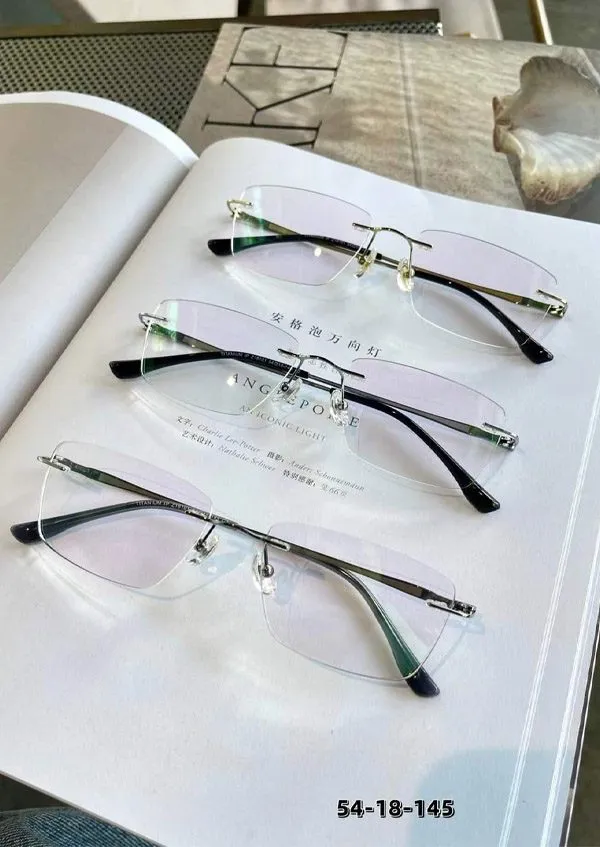 Ouyuan OYZ18101 occhiali vista titanio rimless 54-18-145
