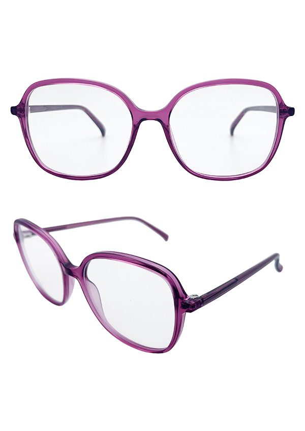 Ouyuan NOIA24010 montatura occhiali vista acetato fucsia 53-18-140