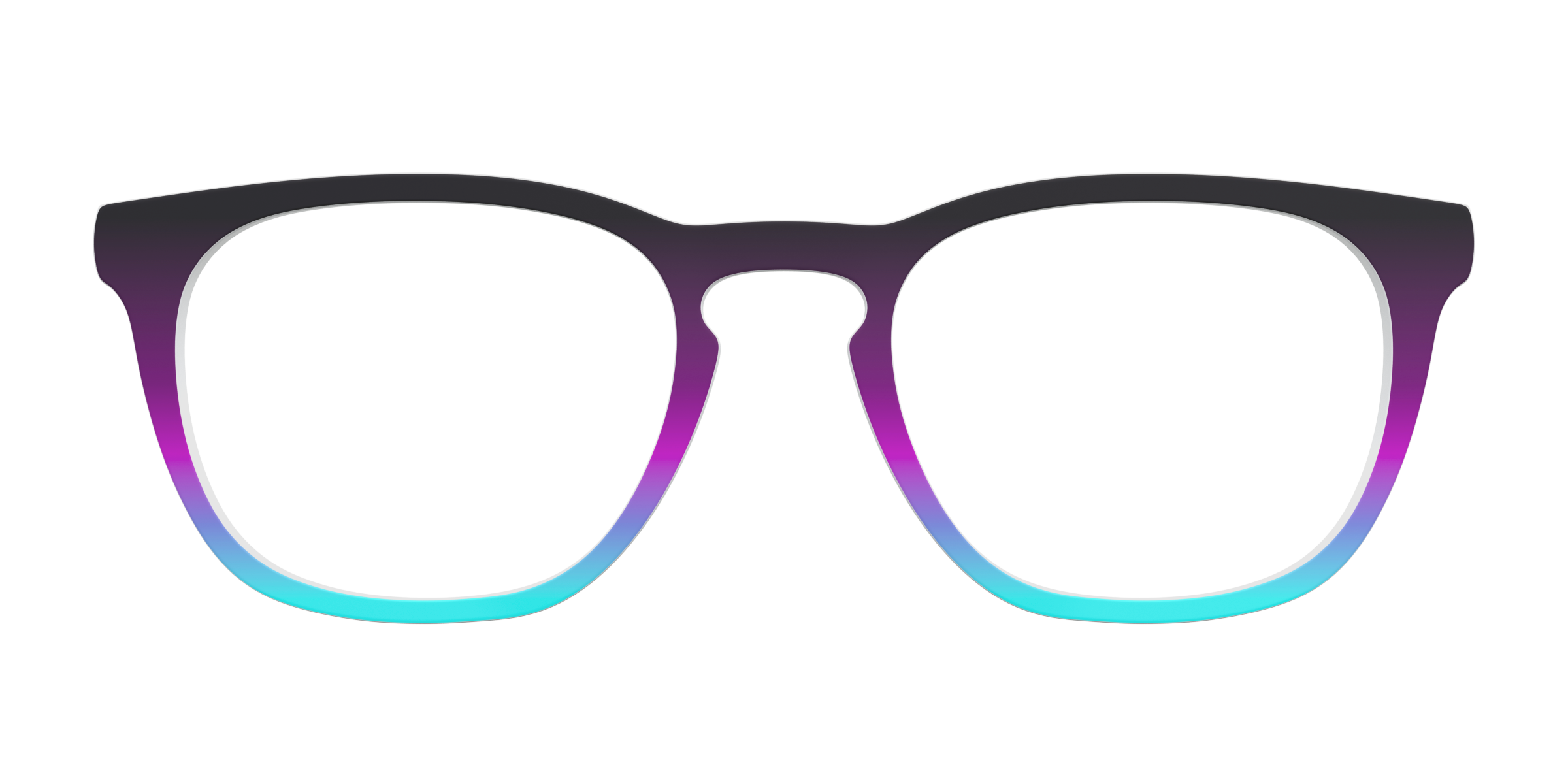 Pair Eyewear Solid Tops Licorice Seafoam top per occhiali sfumato