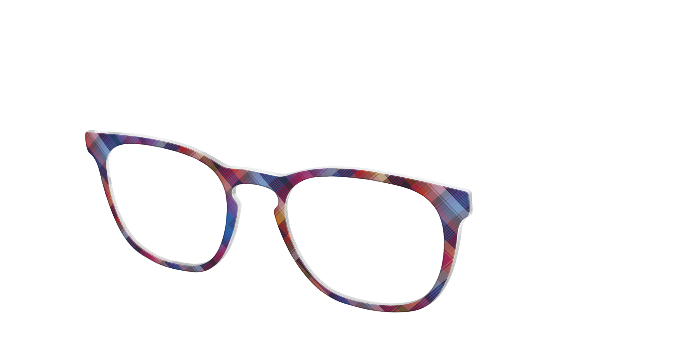 Pair Eyewear Solid Ombre Plaid top occhiali Serra quadri
