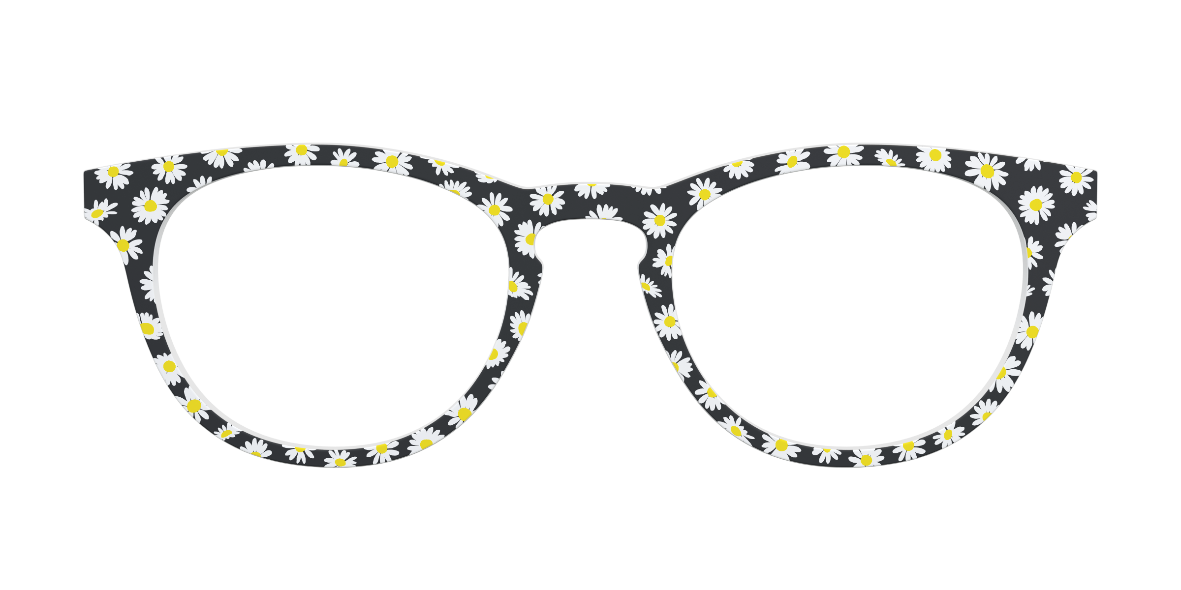 Pair Eyewear Solid Tops The Black Daisy top occhiali nero fiori