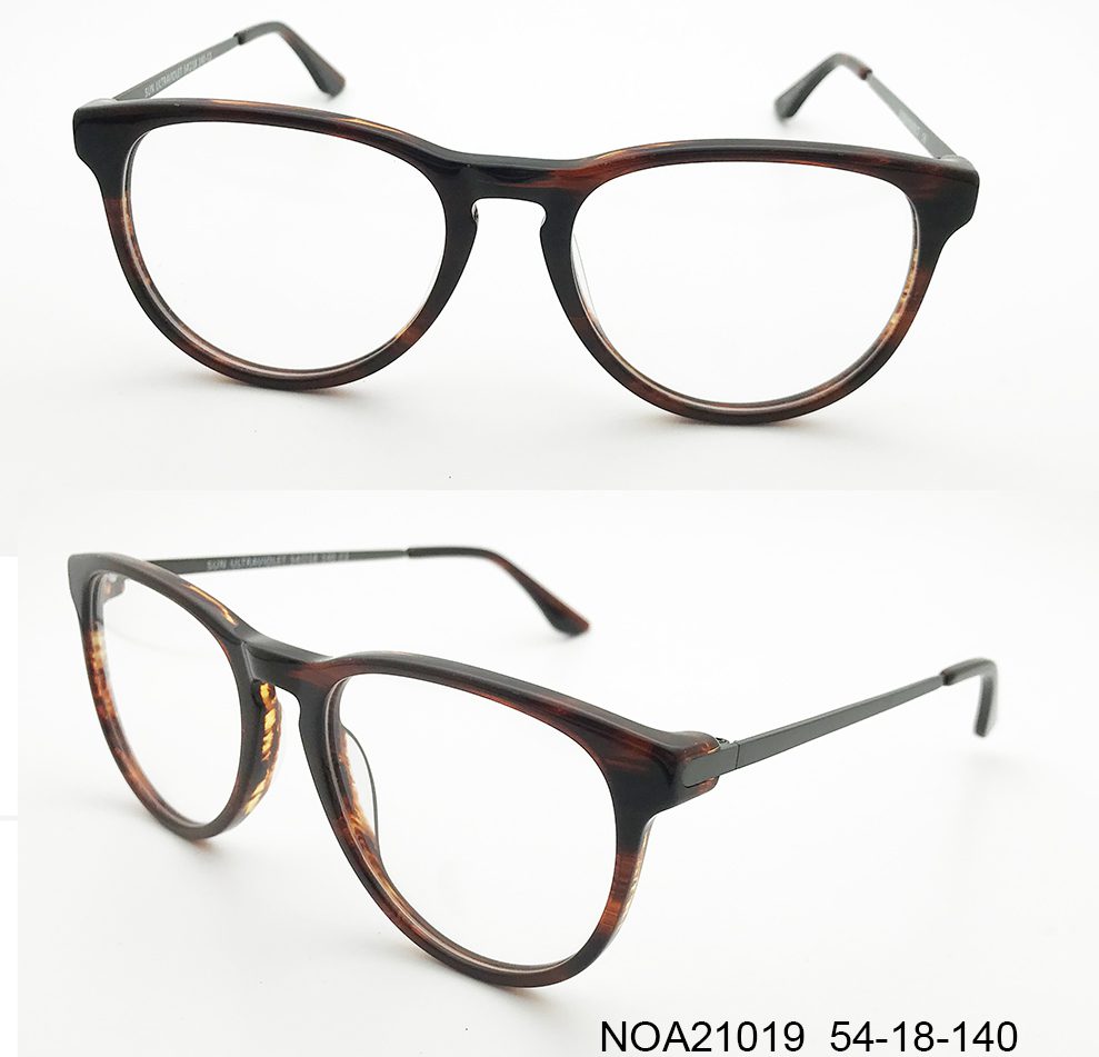 Ouyuan NOA21019 montatura vista ovale marrone uomo 54-18