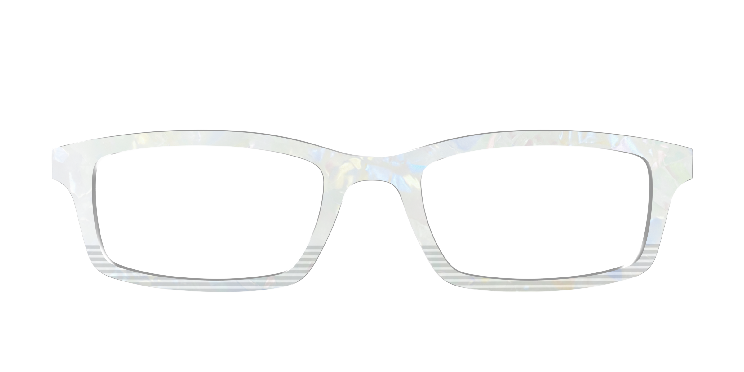 Pair Eyewear Design Tops Pearlescent Stripe Split top per occhiali